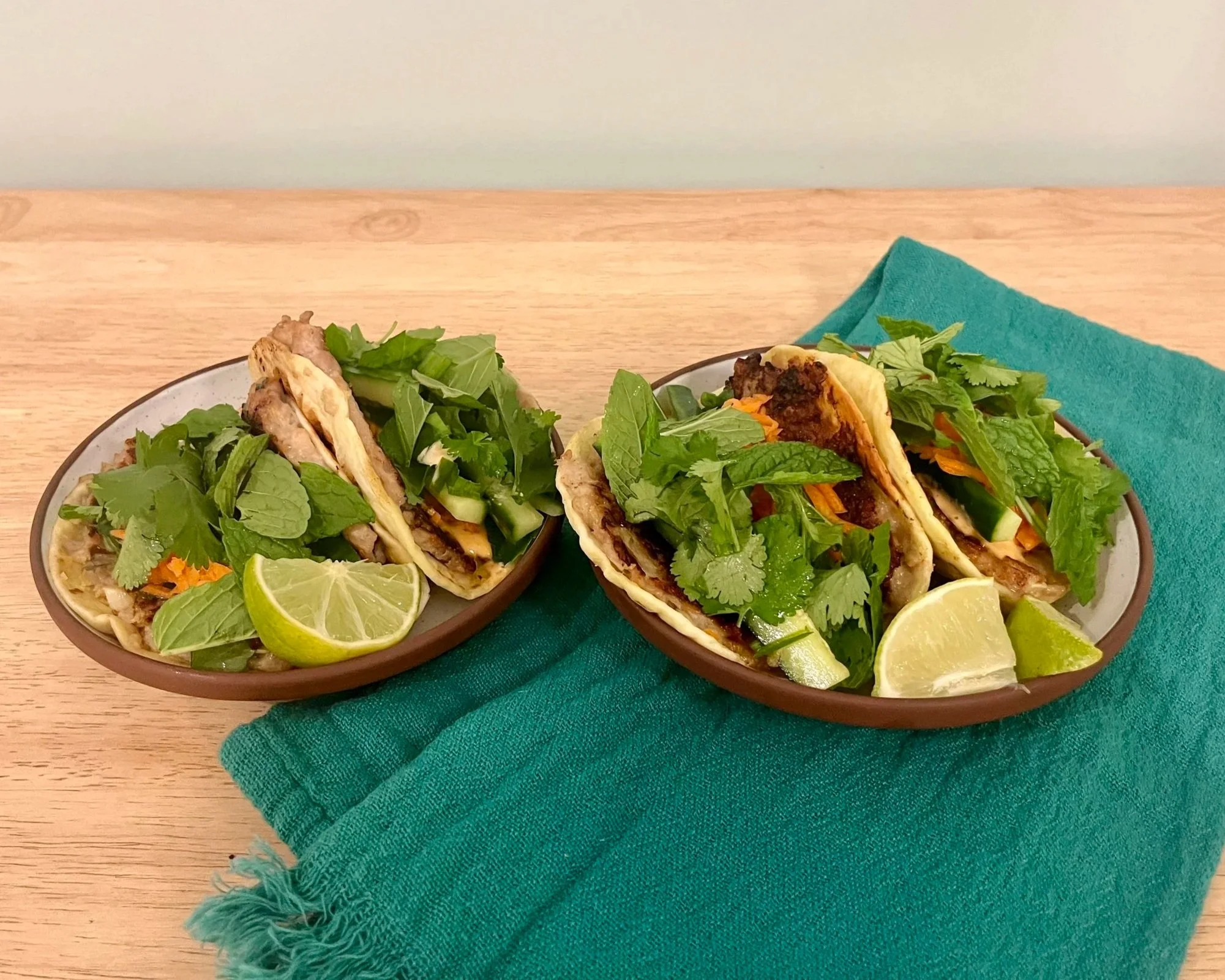 Tacos Banh Mi aplastados