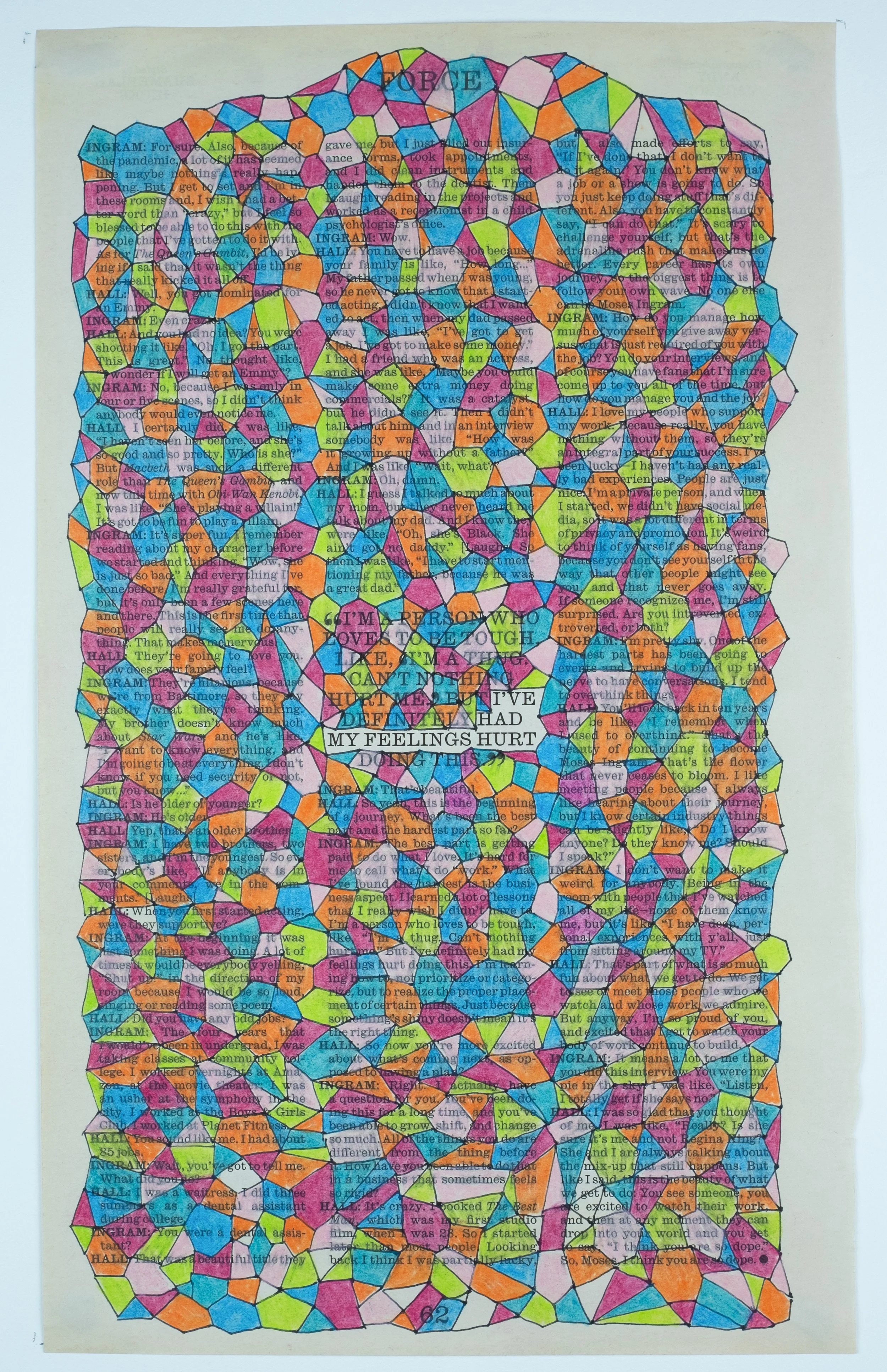   I’ve Had My Feelings Hurt , 2022 acrylic on paper, 10 × 16.5 in. 