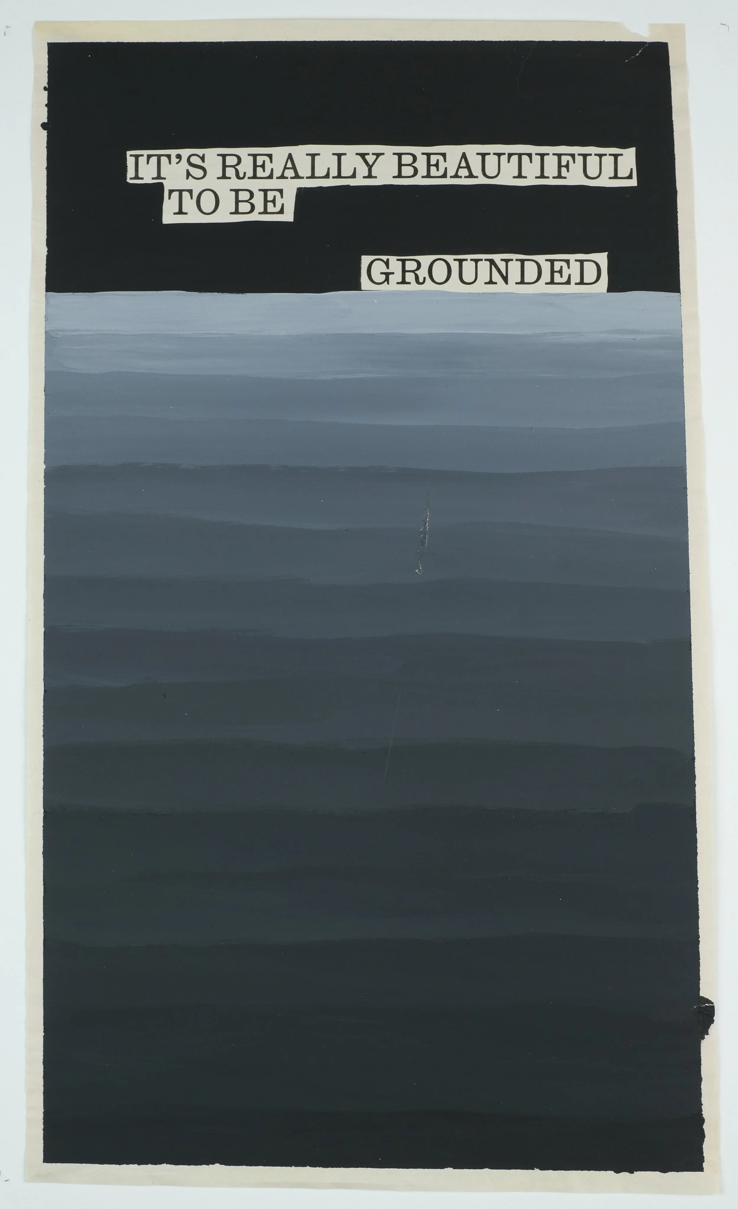   It’s Really Beautiful to Be Grounded,  2022 acrylic on paper, 10 × 16.5 in. 