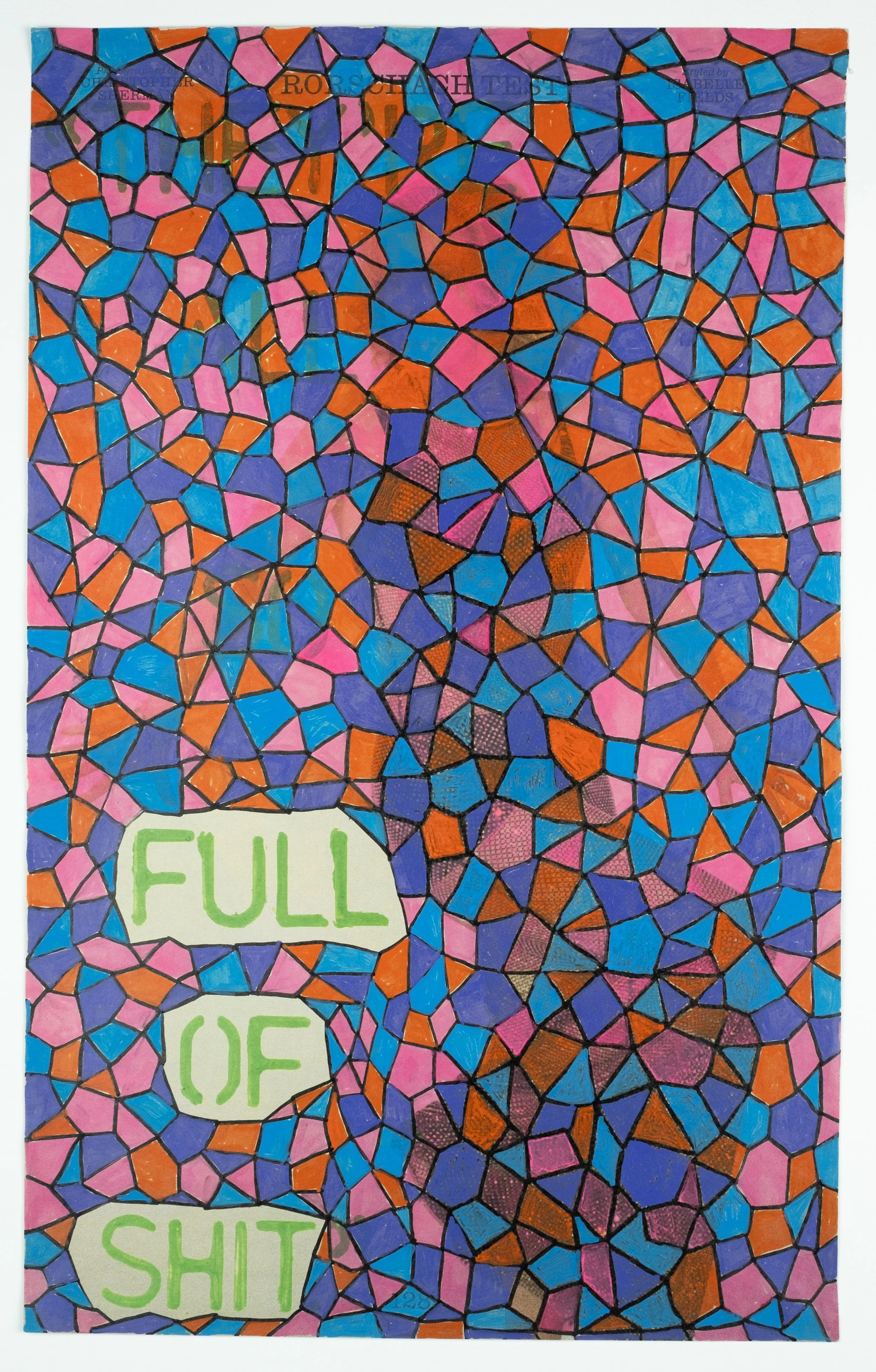   Full of Shit,  2024 acrylic on paper, 10 × 16.5 in. 