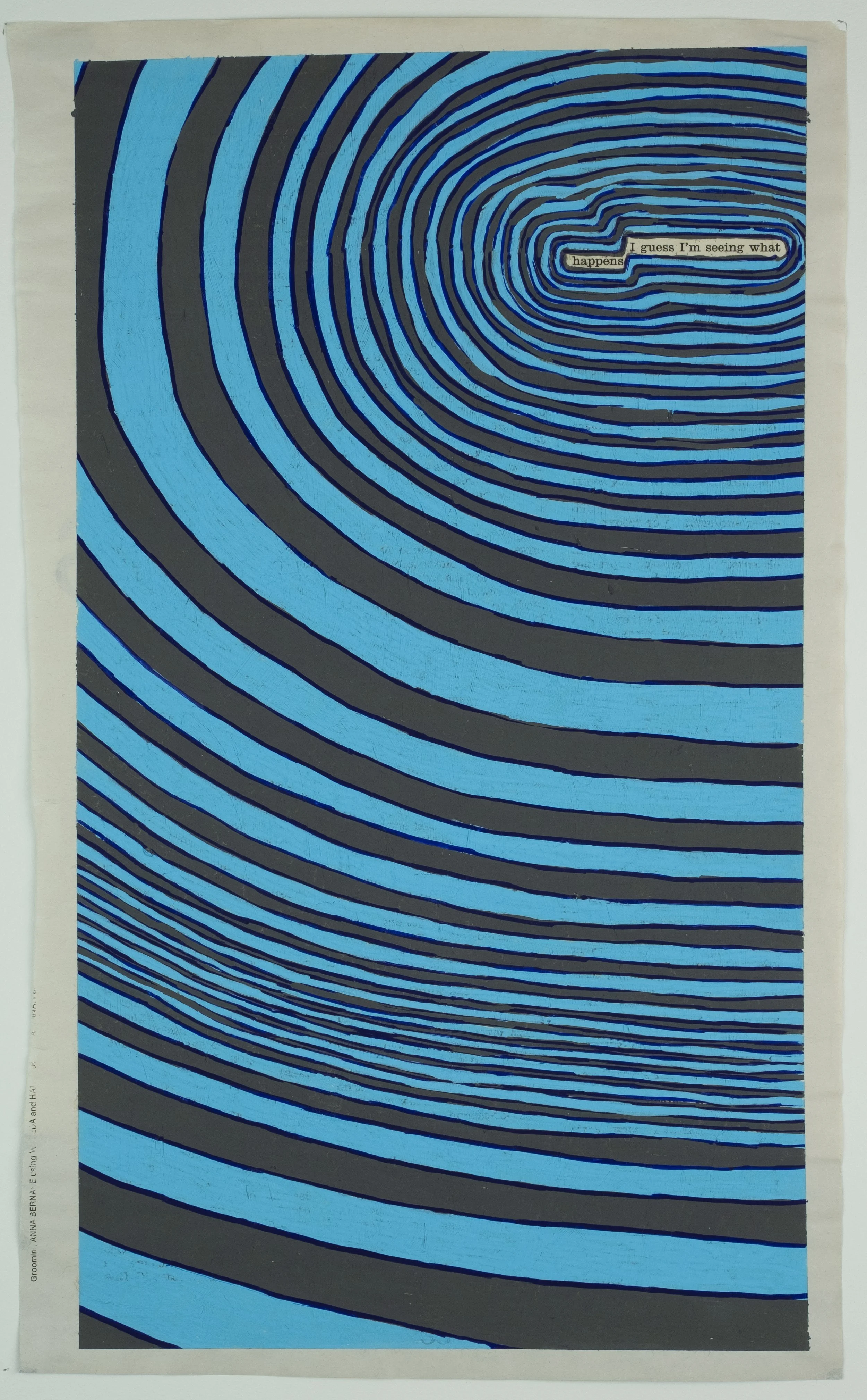   I Guess I’m Seeing What Happens,  2024  acrylic on paper, 10 × 16.5 in.  