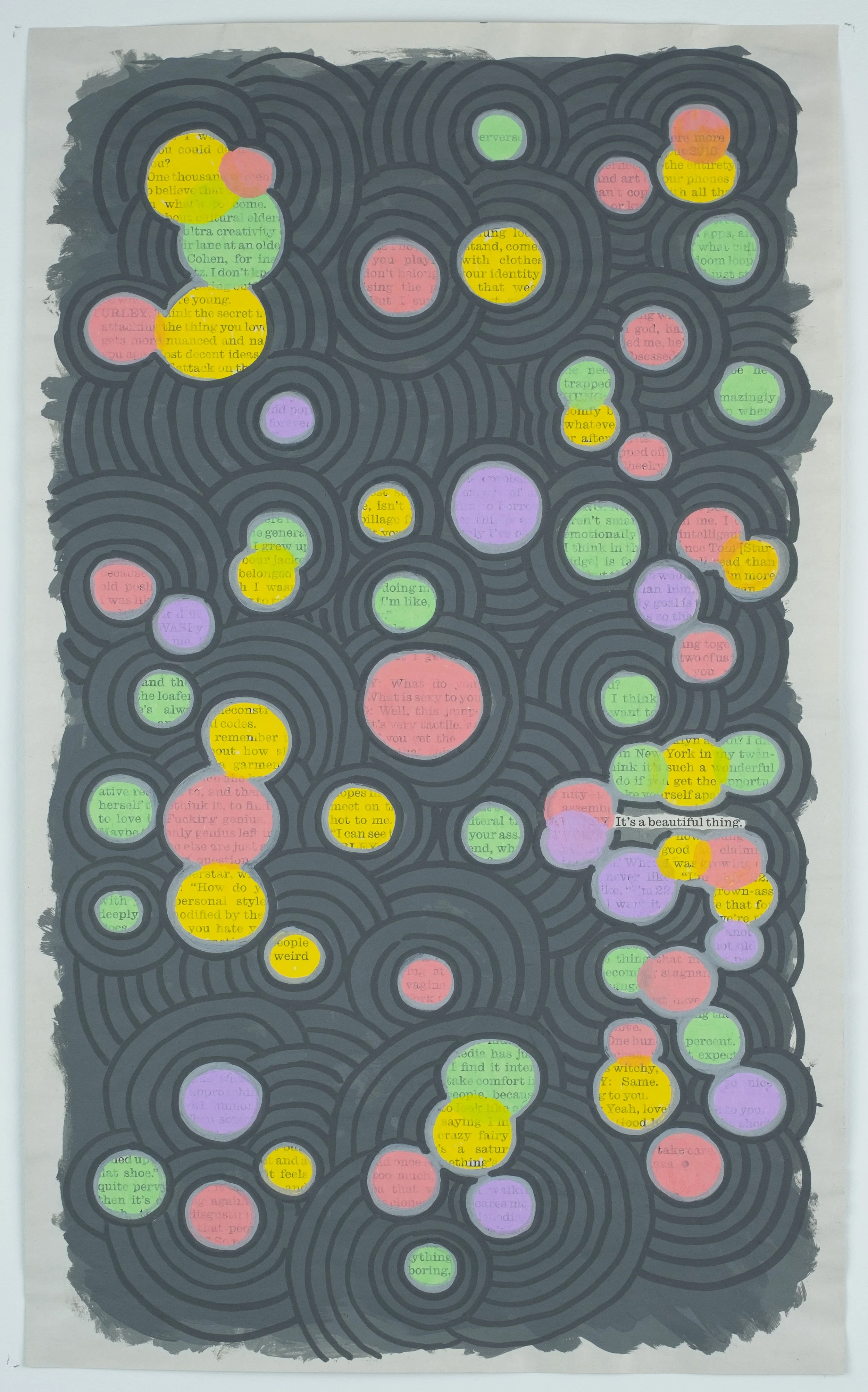   It’s a Beautiful Thing,  2024 acrylic on paper, 10 × 16.5 in. 