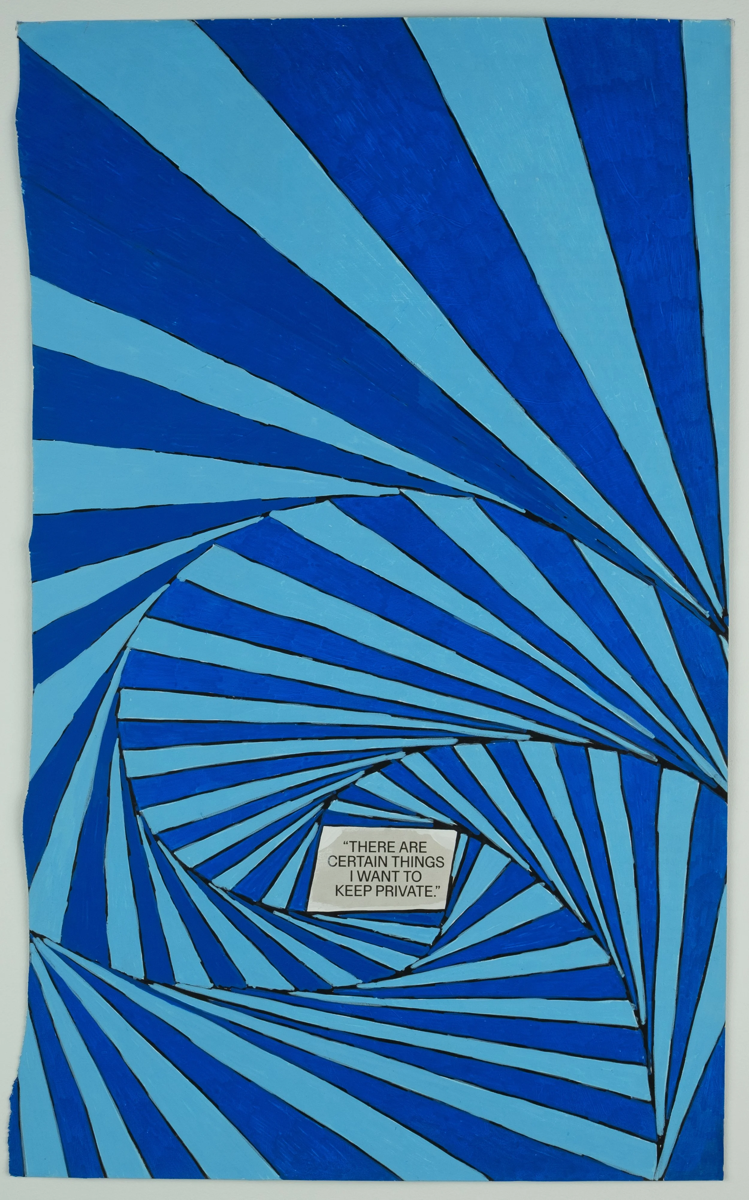   There Are Certain Things I Want to Keep Private , 2024 acrylic on paper, 10 × 16.5 in. 