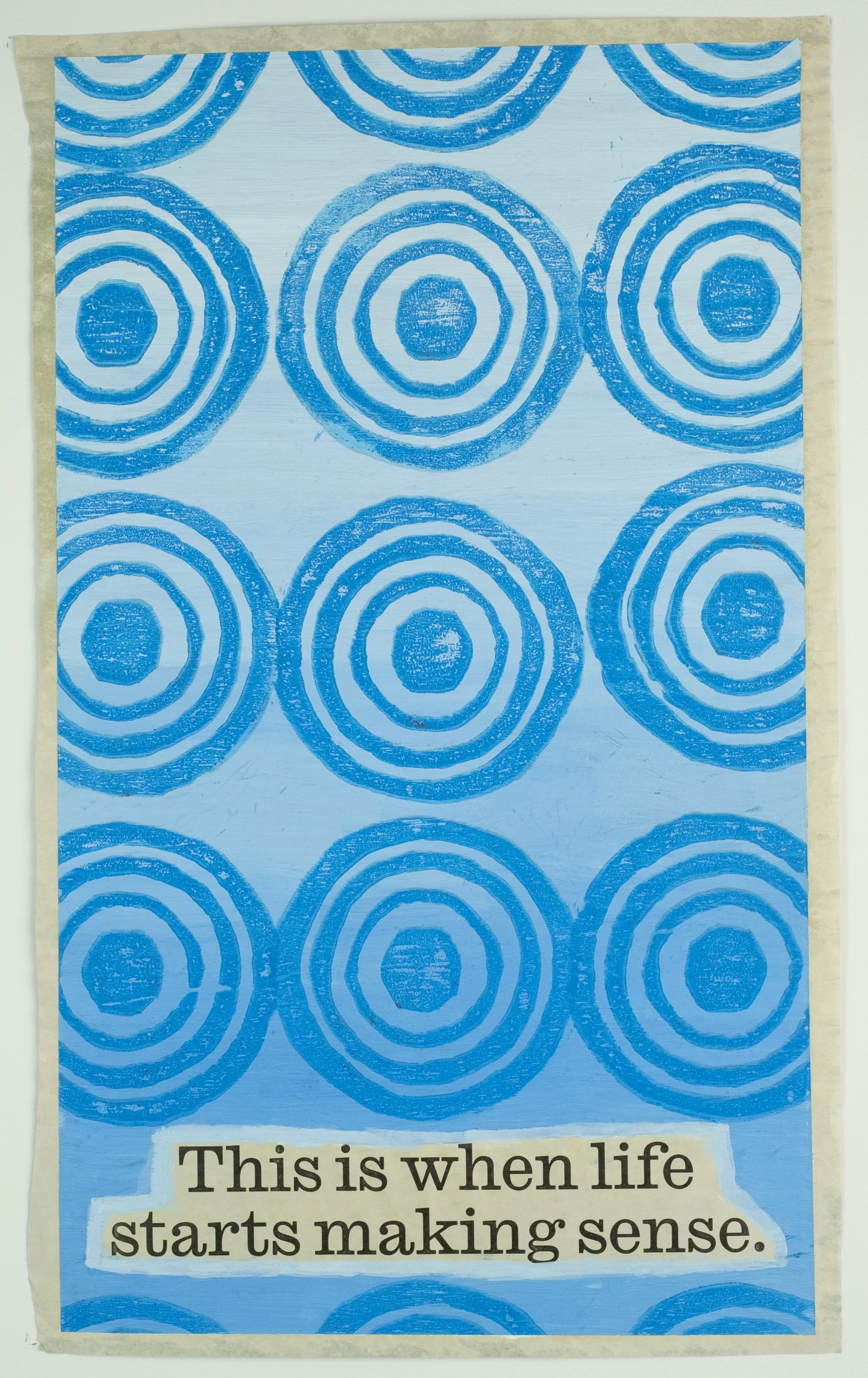   This Is When Life Starts Making Sense , 2022 acrylic on paper, 10 × 16.5 in. 
