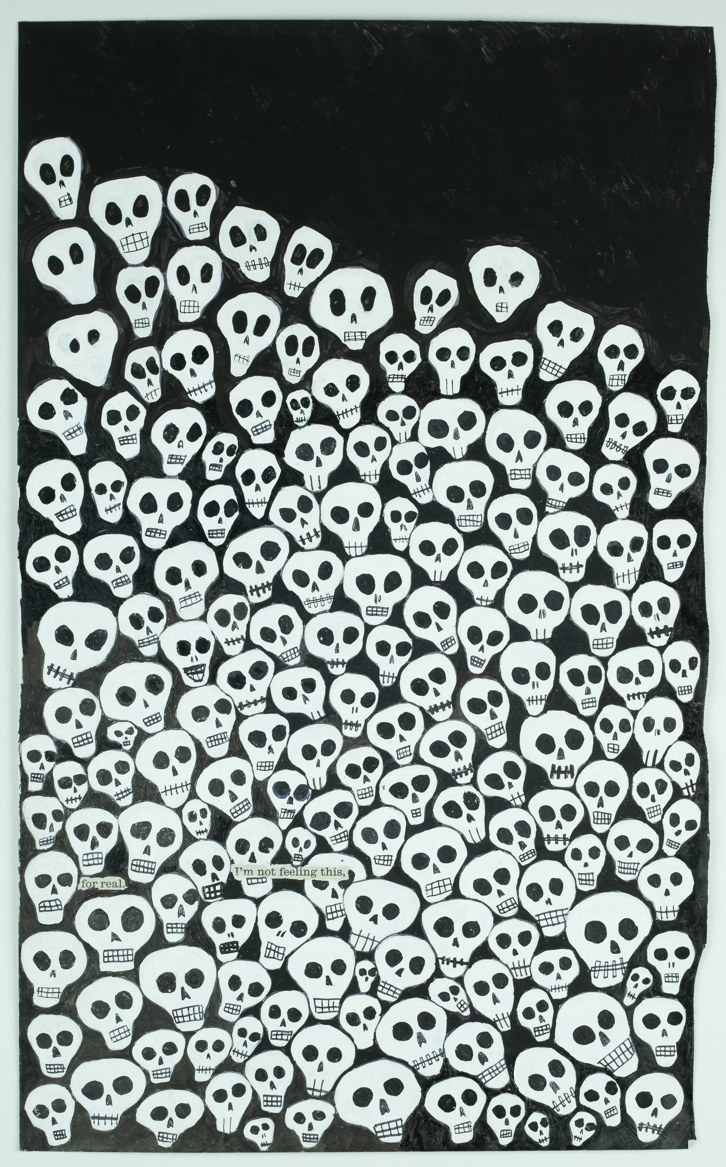   I’m Not Feeling This, For Real , 2024 acrylic &amp; ink on paper, 10 × 16.5 in. 