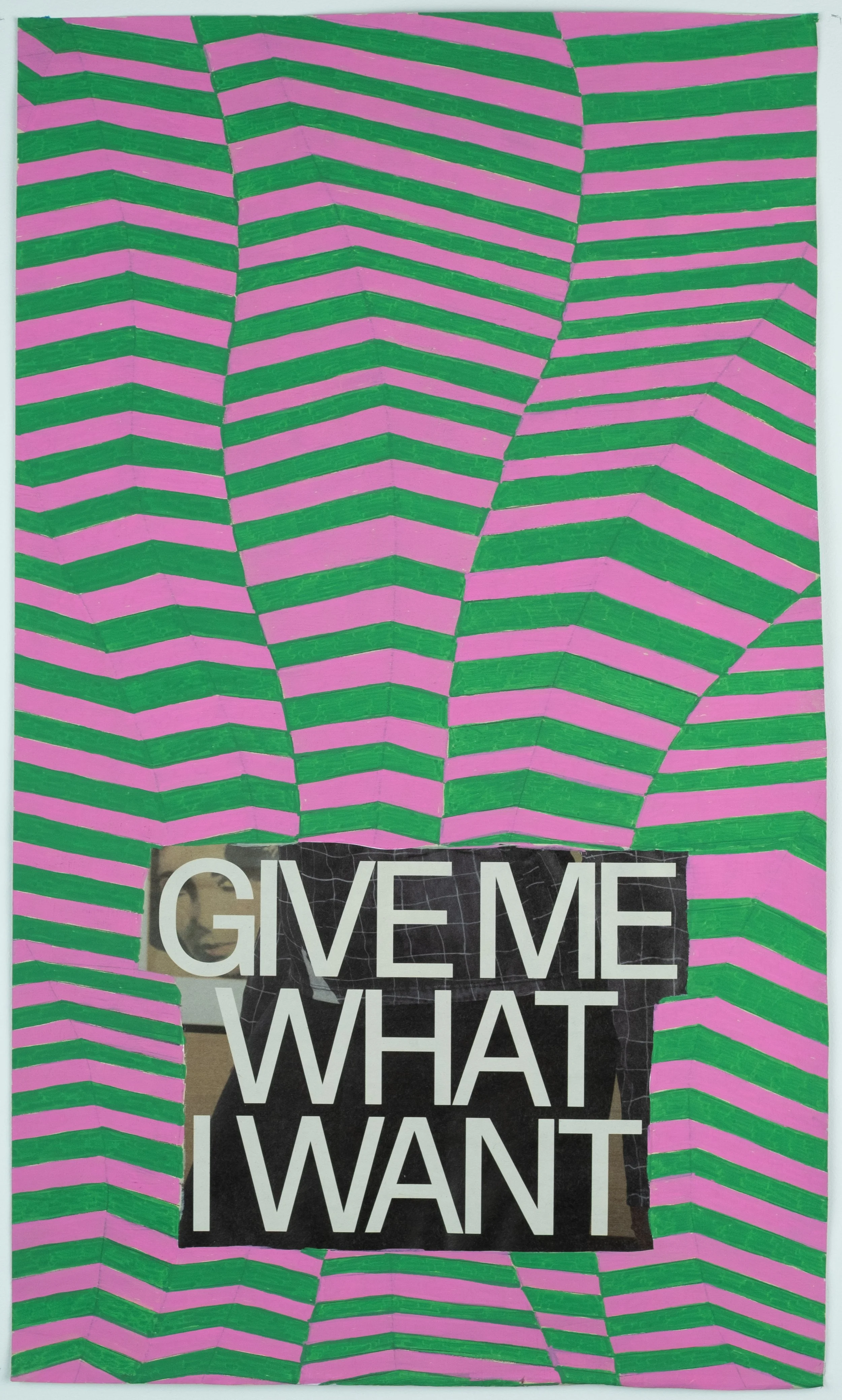   Give Me What I Want,  2024 acrylic on paper, 10 × 16.5 