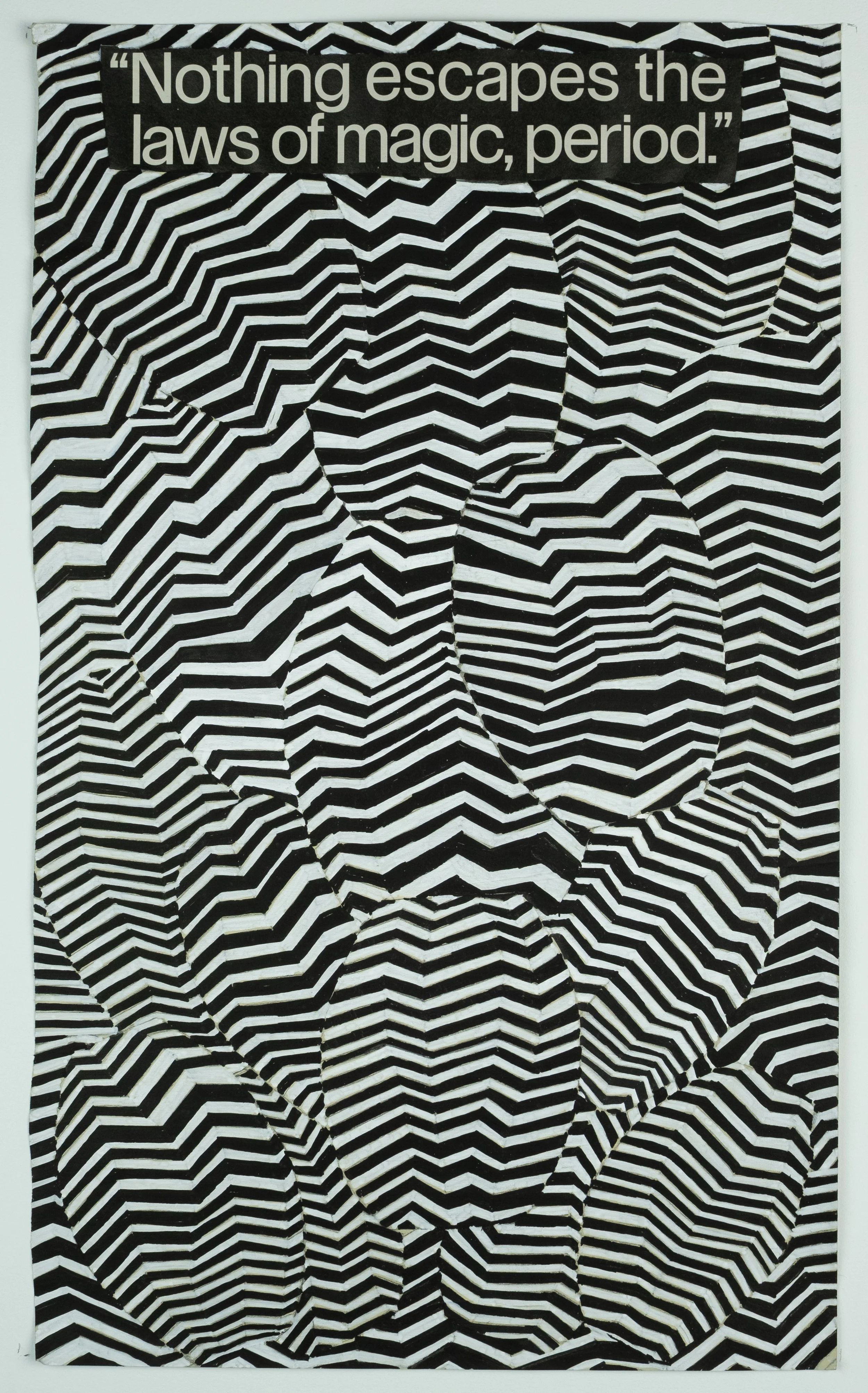   Nothing Escapes The Laws of Magic, Period ,  2025 acrylic on paper 10 × 16.5 in. 
