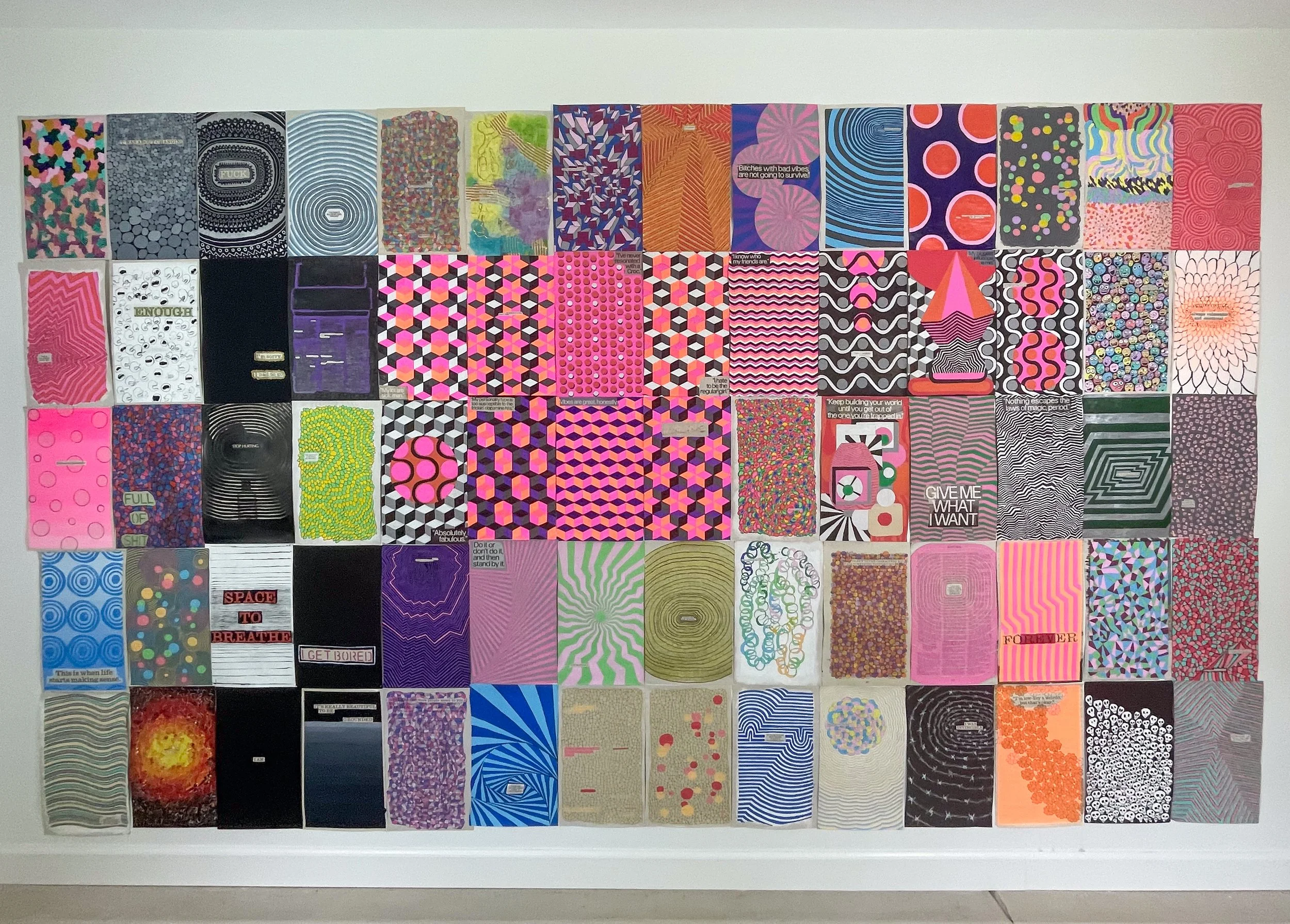  Interview Magazine series installation view (random order) 2026 82.5 × 140 in. 
