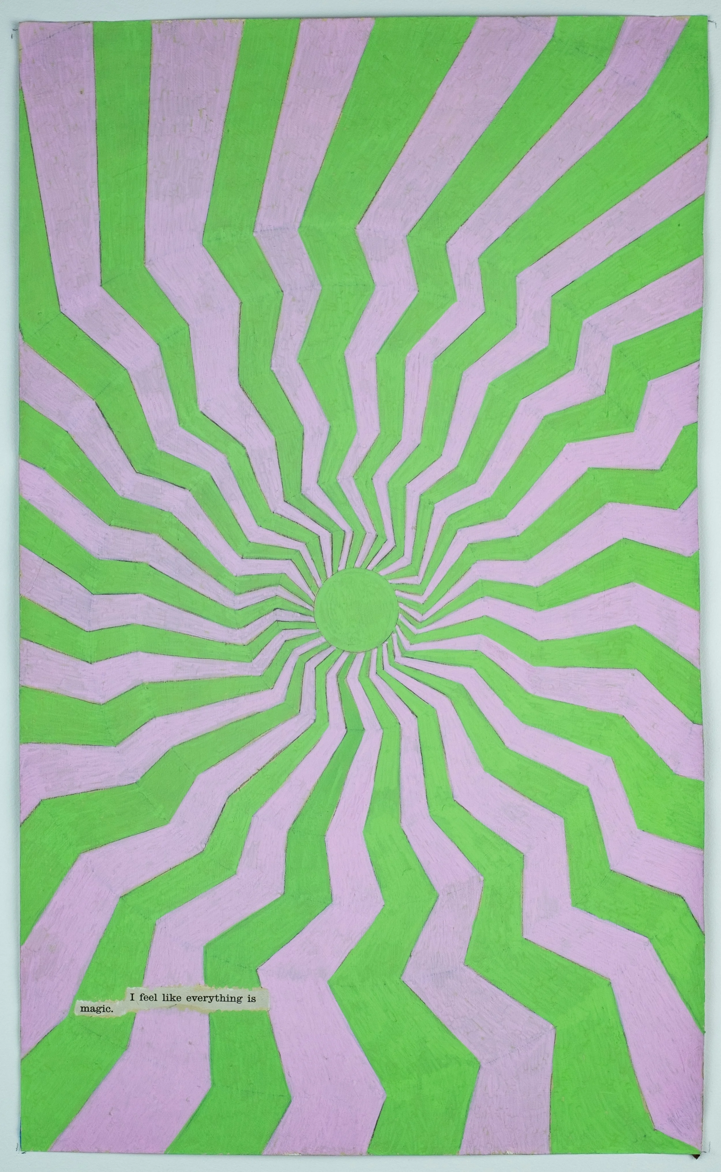   I Feel Like Everything is Magic,  2025 acrylic on paper, 10 × 16.5 in. 