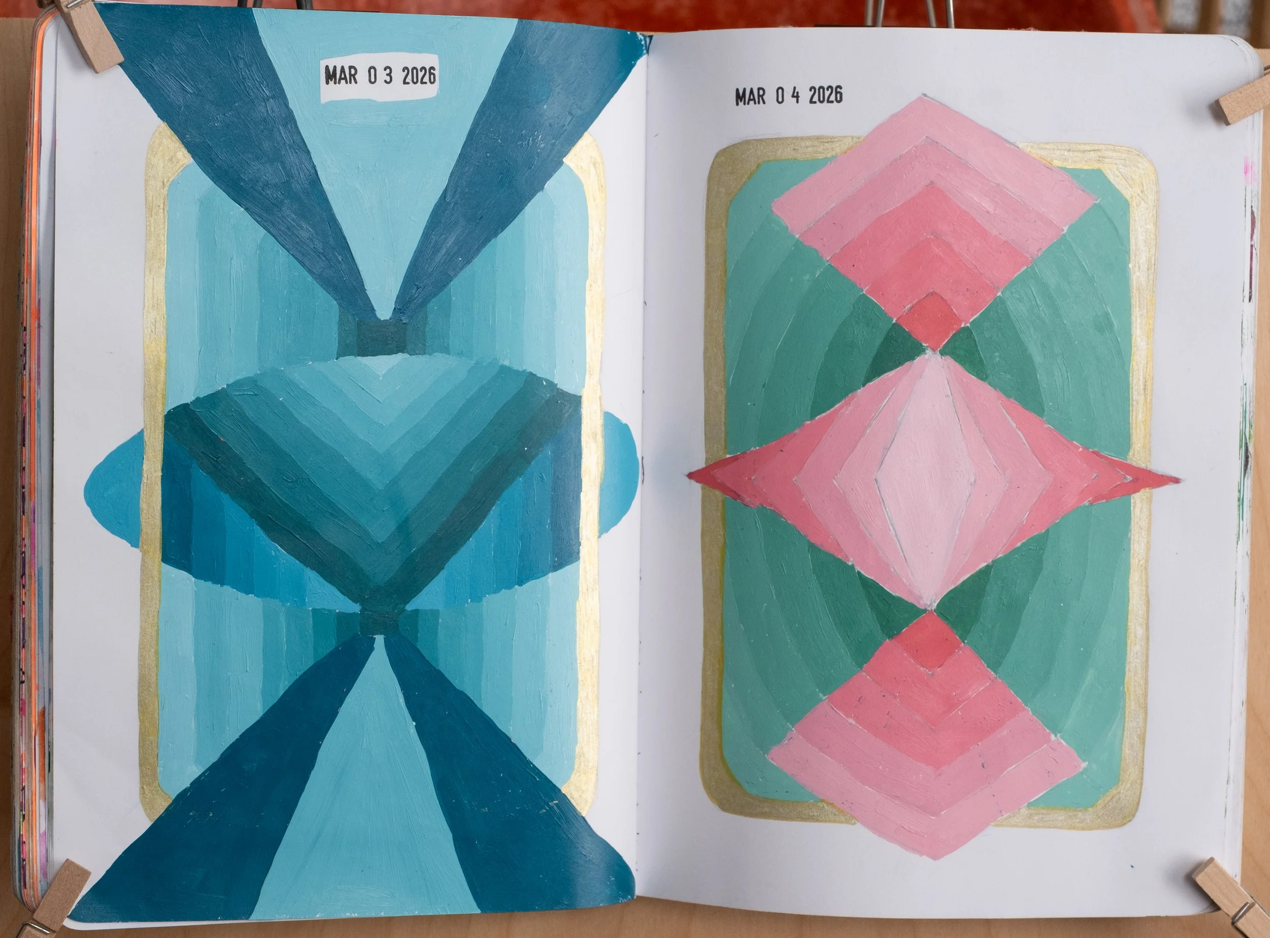   Daily Journal Entry #3,  2026 acrylic on paper 