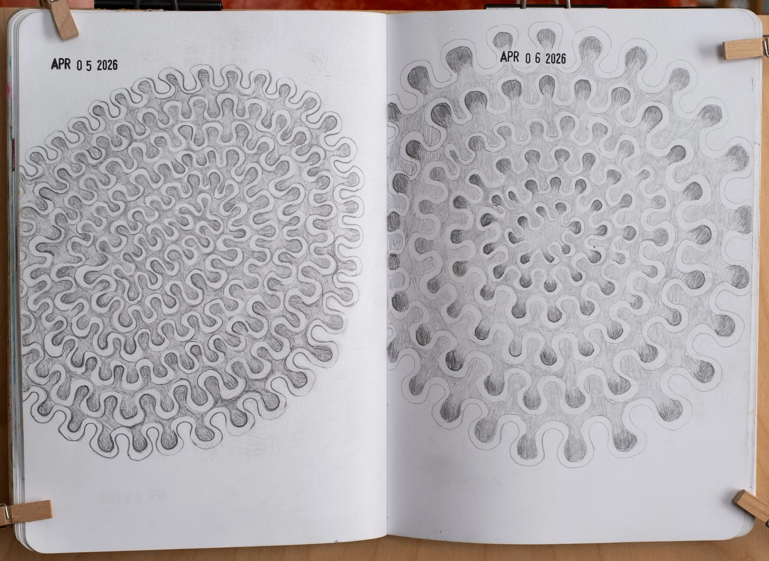   Daily Journal Entry #5 , 2026 pencil on paper 