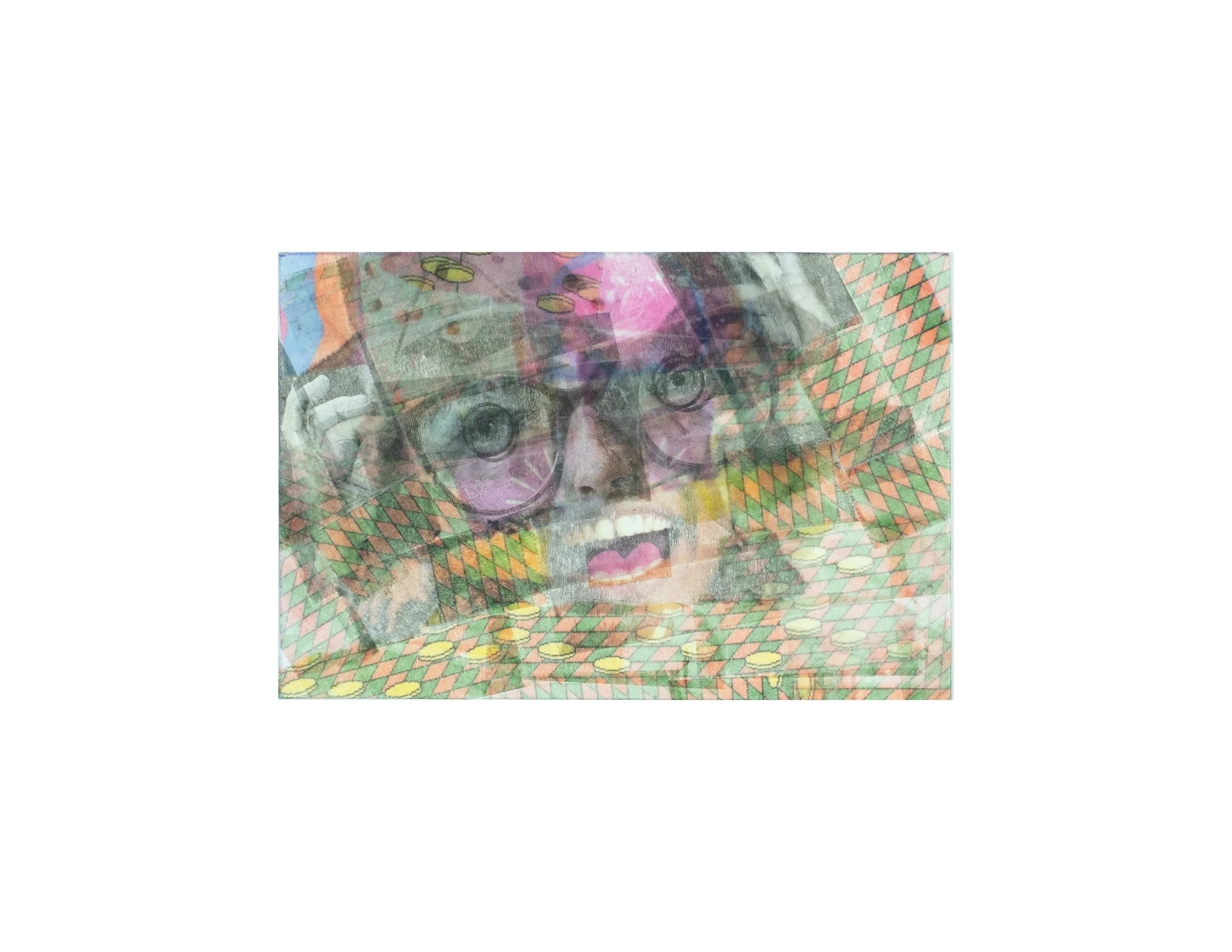   Untitled,  2020 tape transfer on cardstock, 4 × 6 in. 