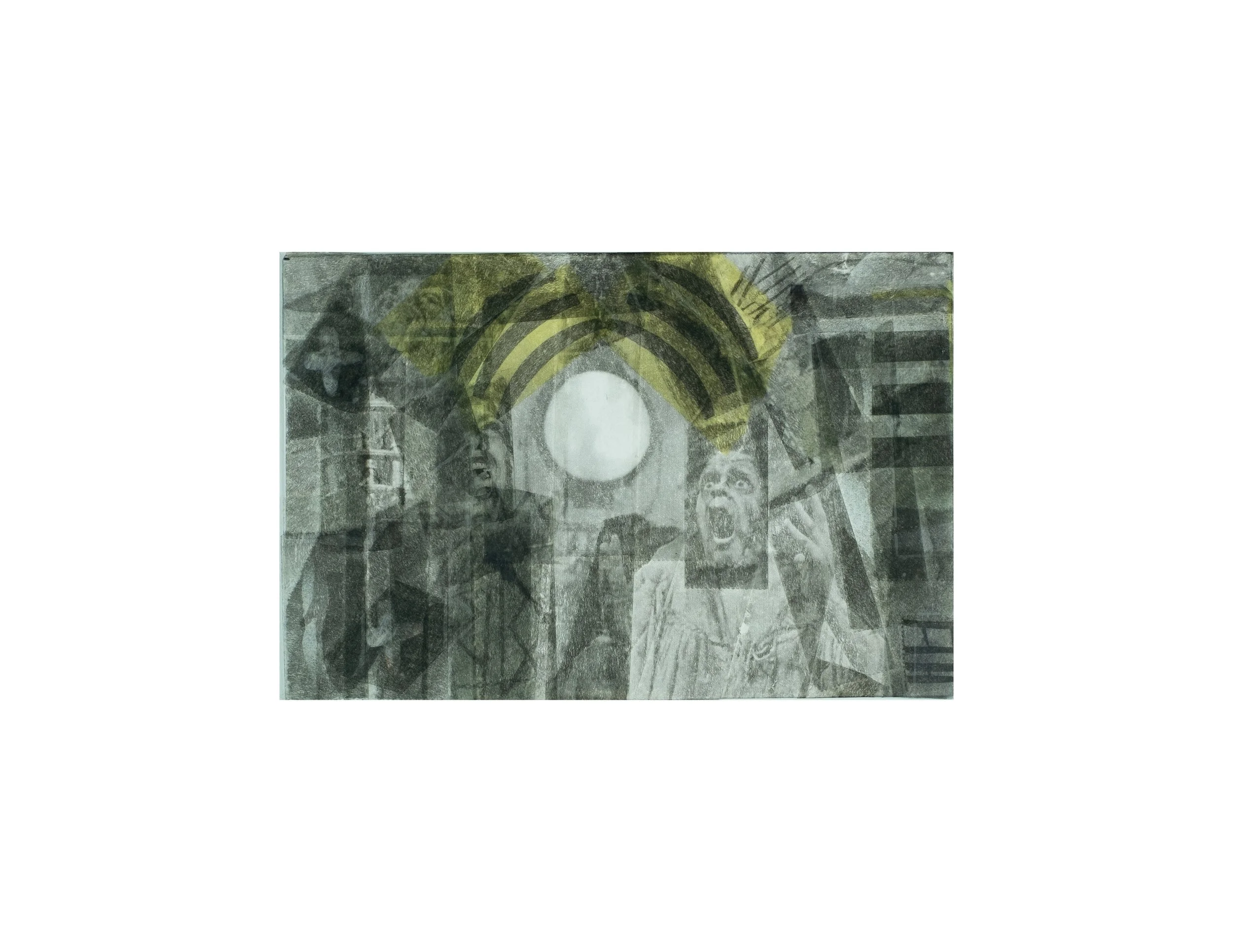   Untitled,  2020 tape transfer on cardstock, 4 × 6 in. 