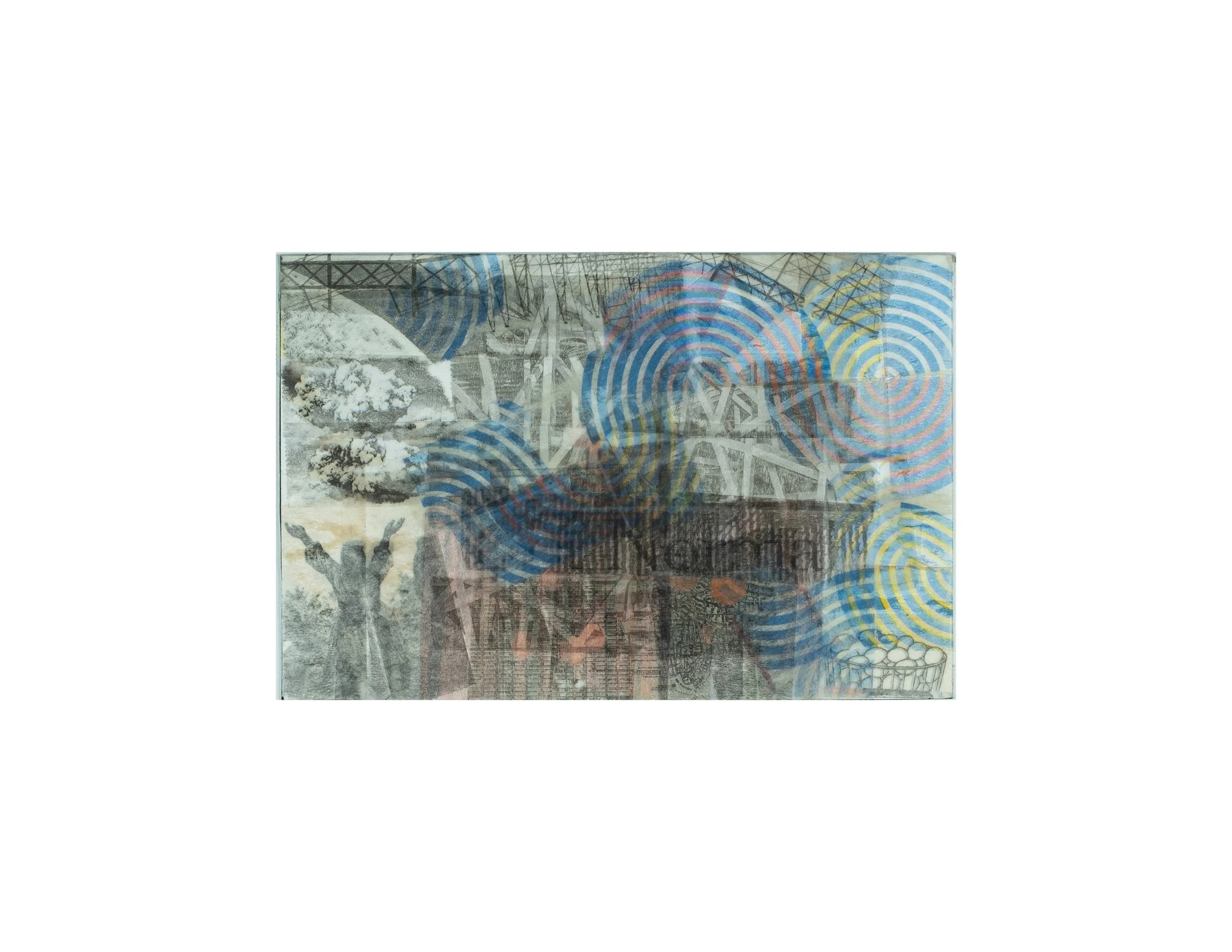   Untitled,  2020 tape transfer on cardstock, 4 × 6 in. 
