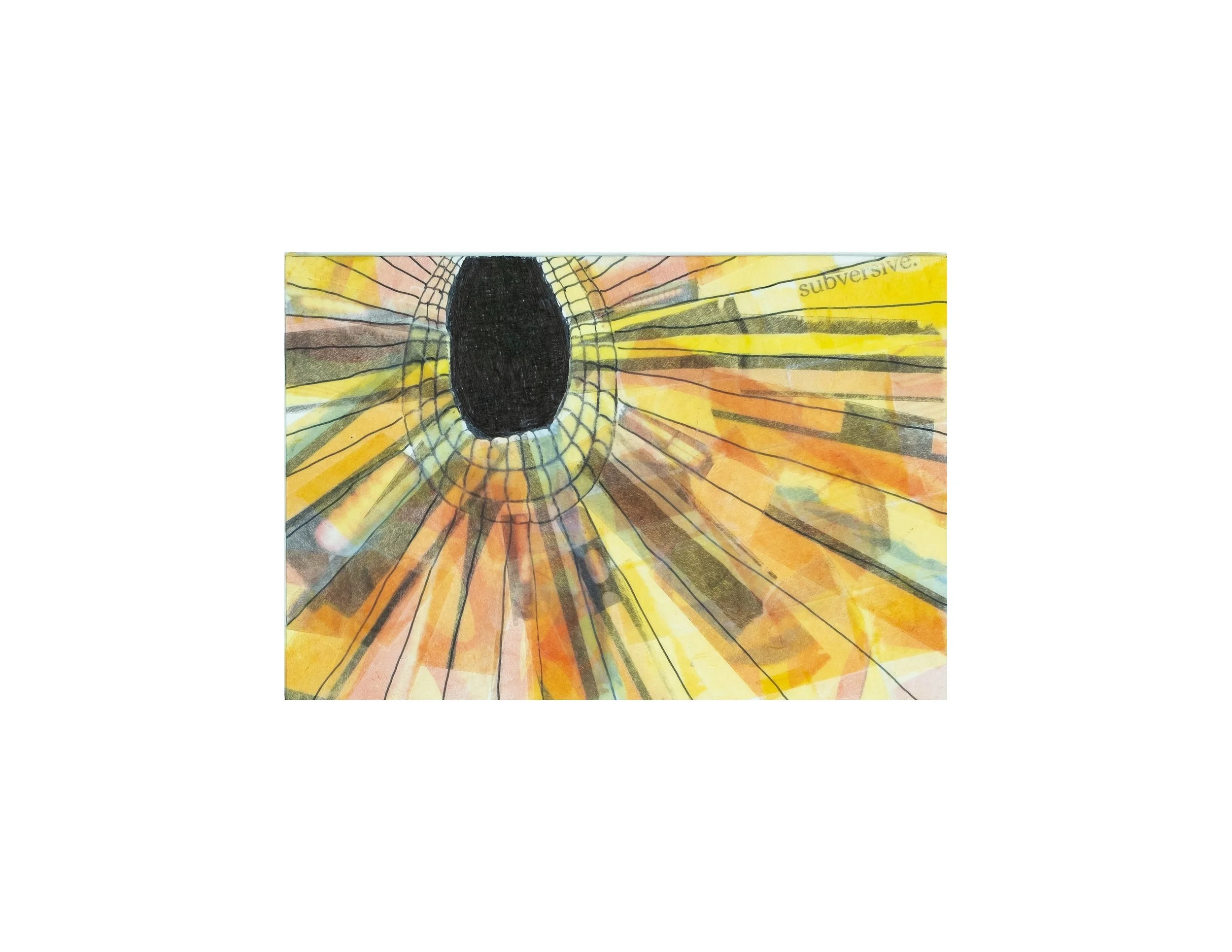   Subversive,  2020 tape transfer on cardstock, 4 × 6 in. 