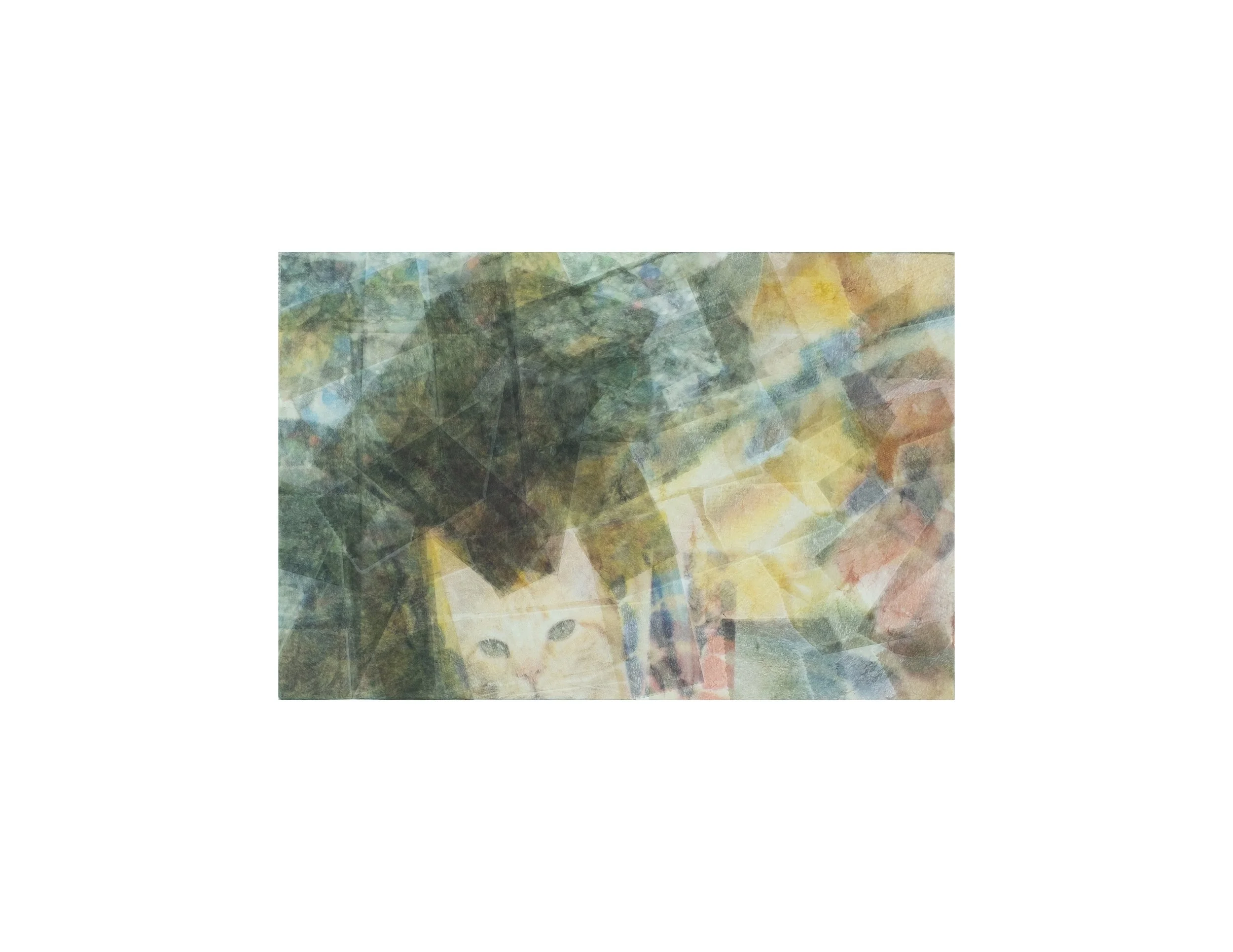   Untitled,  2020 tape transfer on cardstock, 4 × 6 in. 