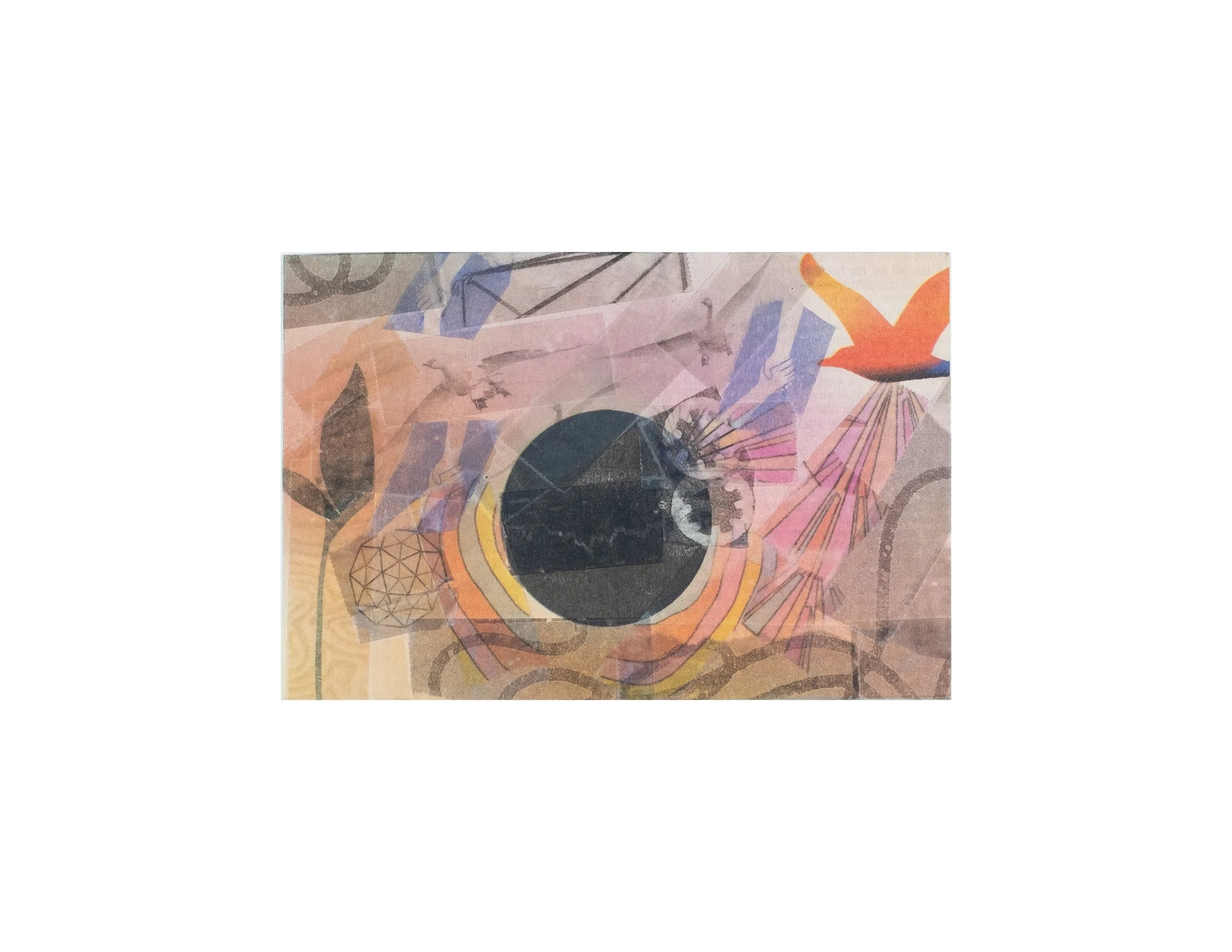   Untitled,  2020 tape transfer on cardstock, 4 × 6 in. 