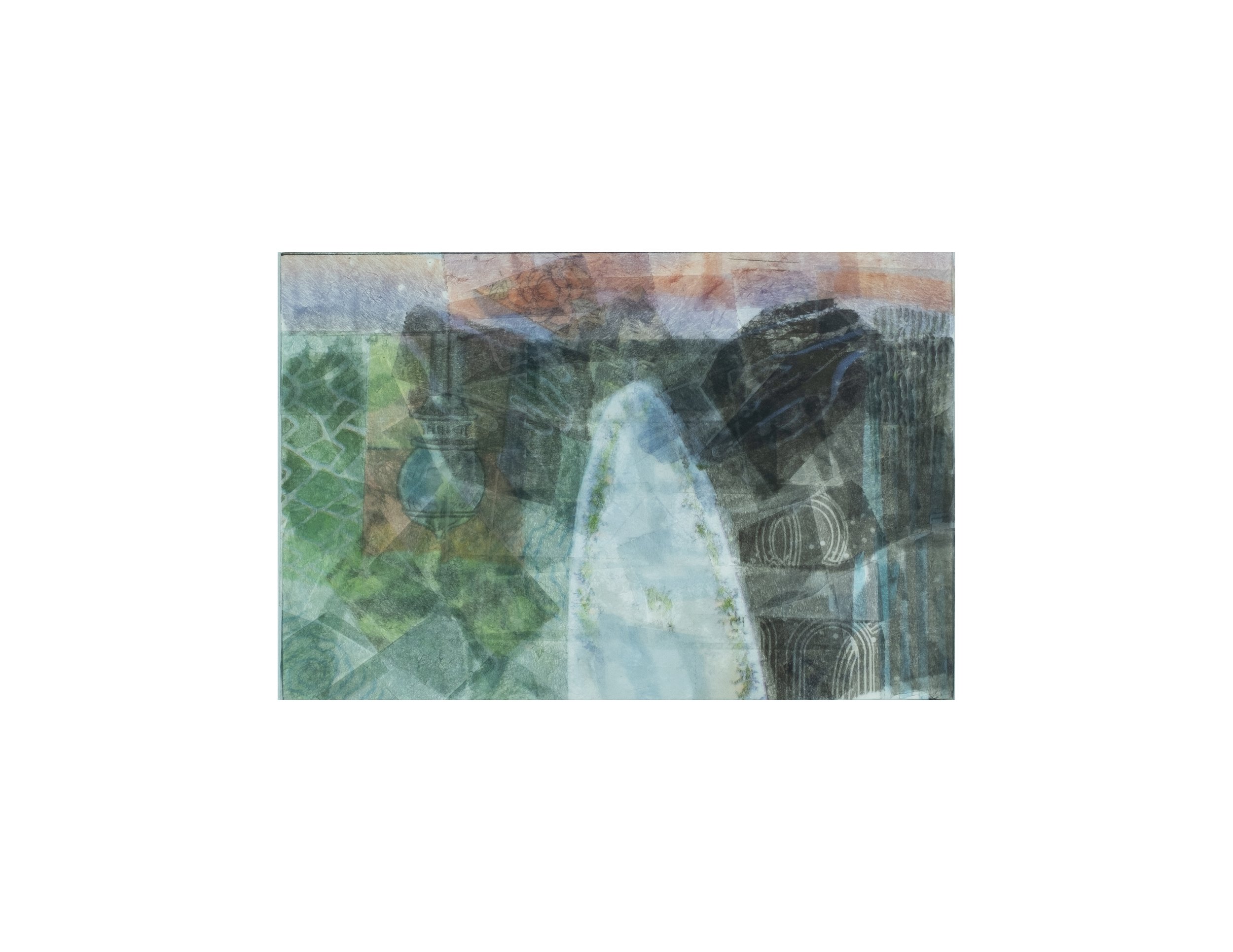   Untitled,  2020 tape transfer on cardstock, 4 × 6 in. 