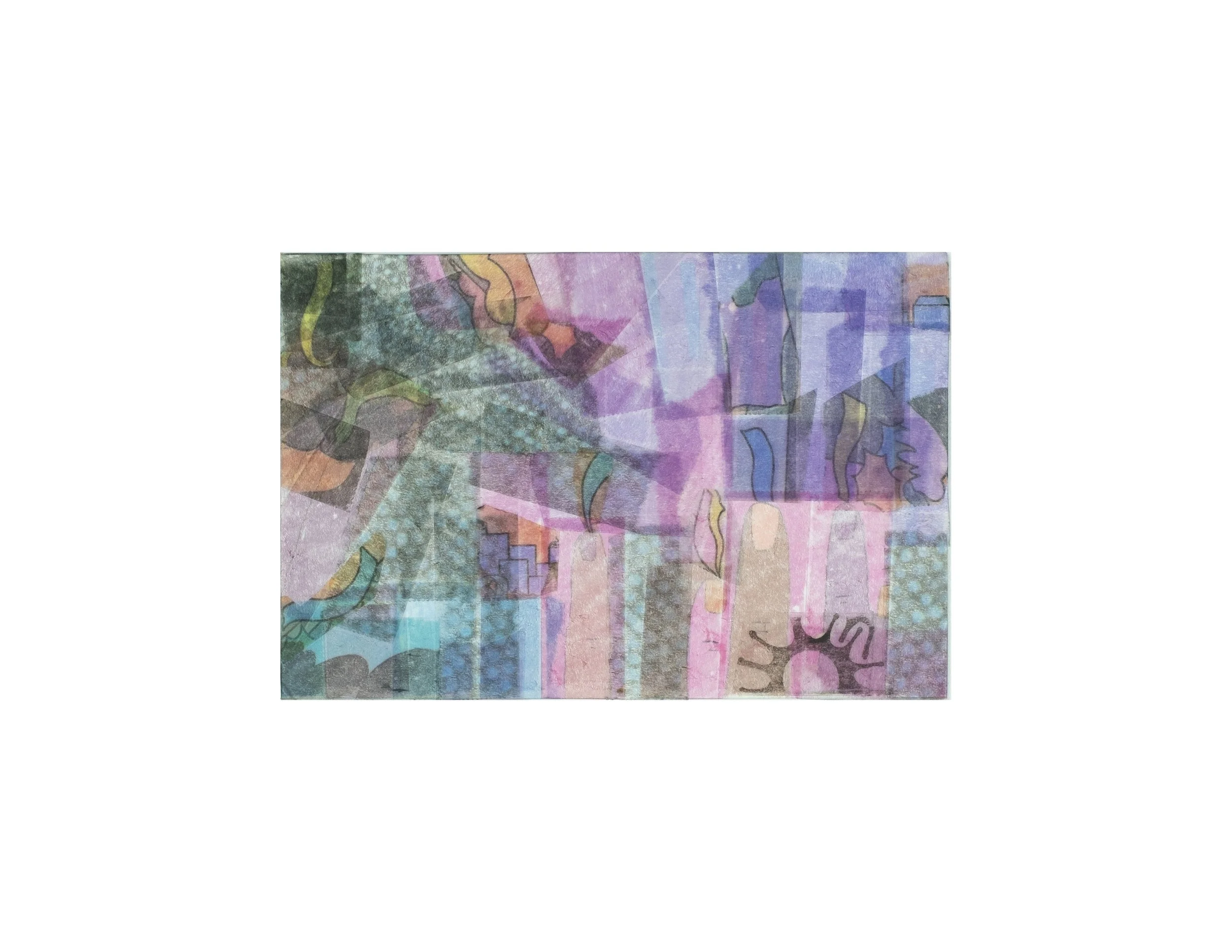   Untitled,  2020 tape transfer on cardstock, 4 × 6 in. 
