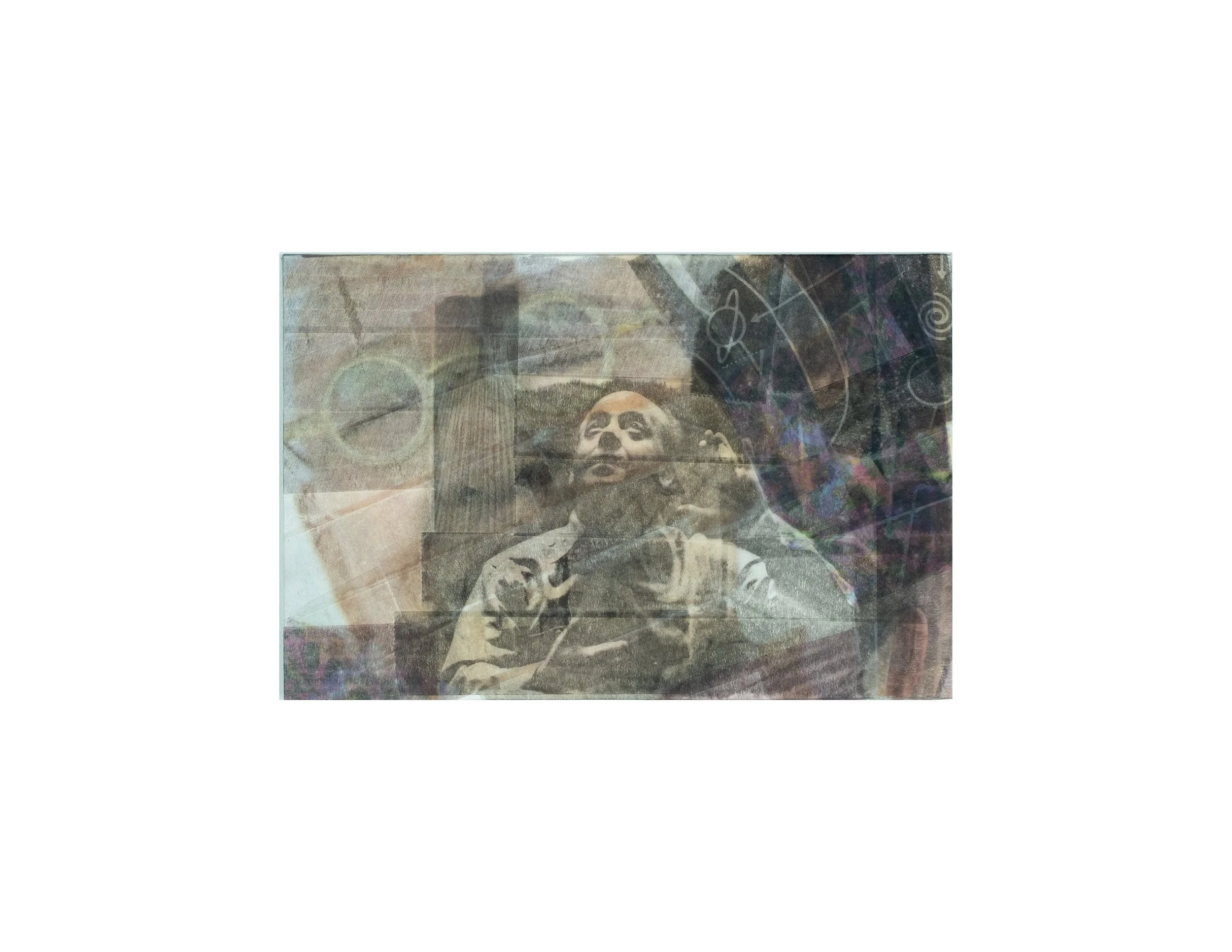   Untitled,  2020 tape transfer on cardstock, 4 × 6 in. 