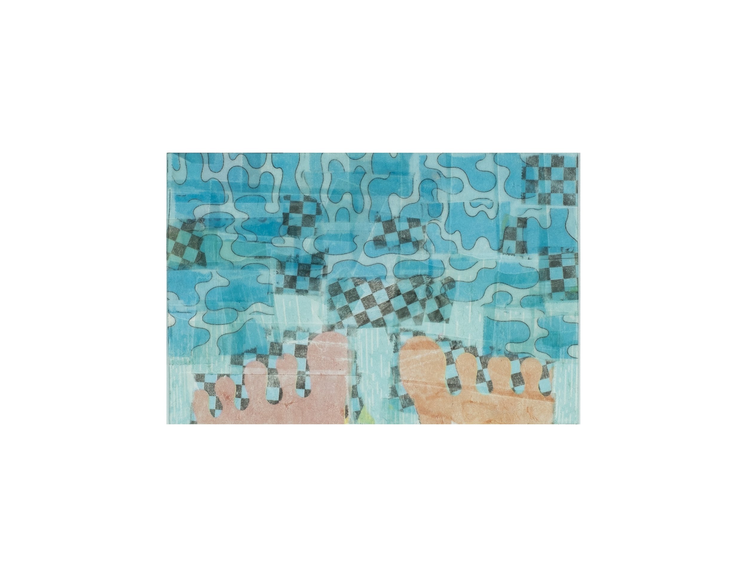   Untitled, 2020  tape transfer on cardstock, 4 × 6 in. 