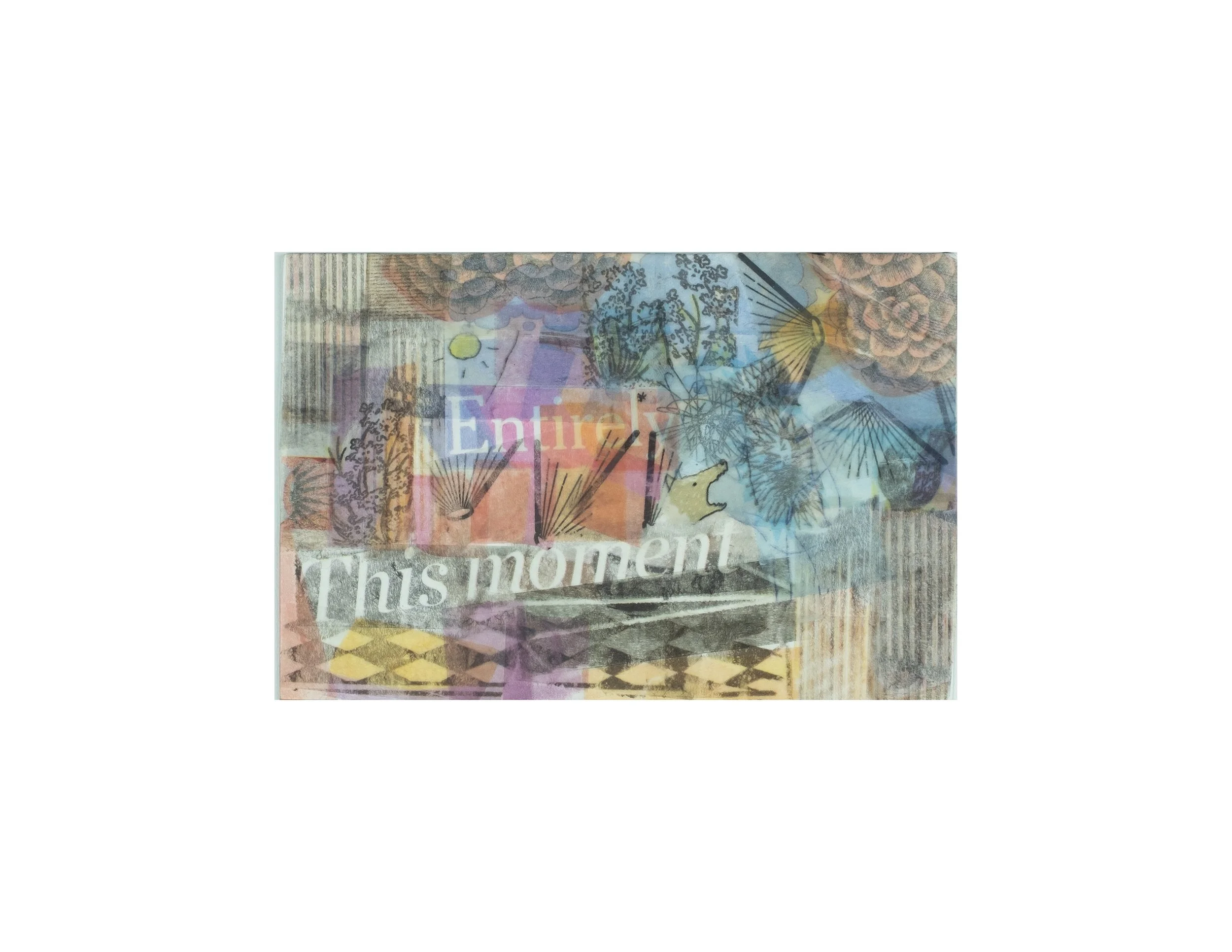   Entirely This Moment,  2020 tape transfer on cardstock, 4 × 6 in. 