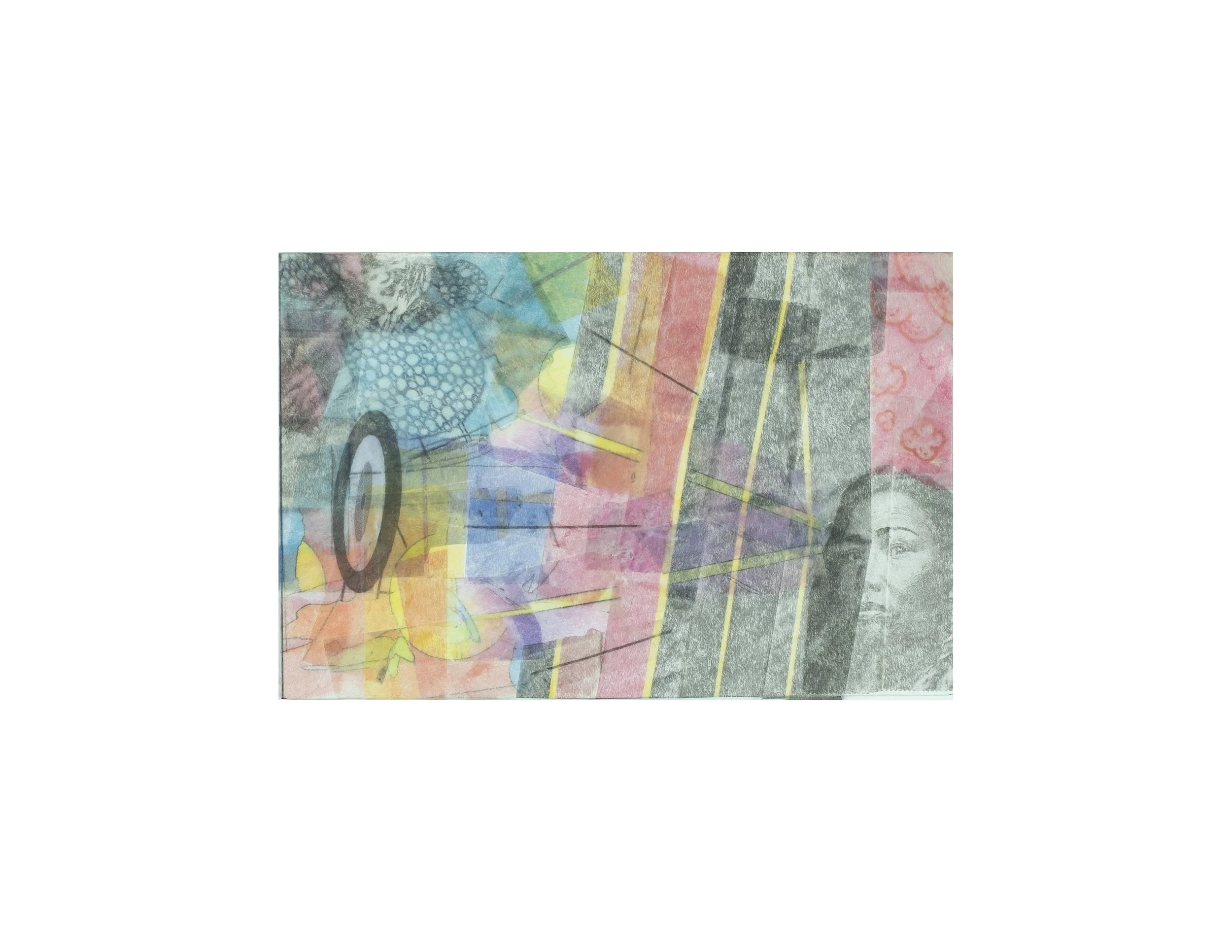   Untitled,  2020 tape transfer on cardstock, 4 × 6 in. 