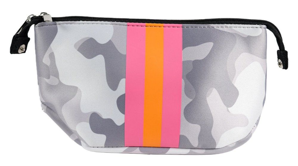 White and Pink Stripe Cosmetic Bag — Parker & Hyde