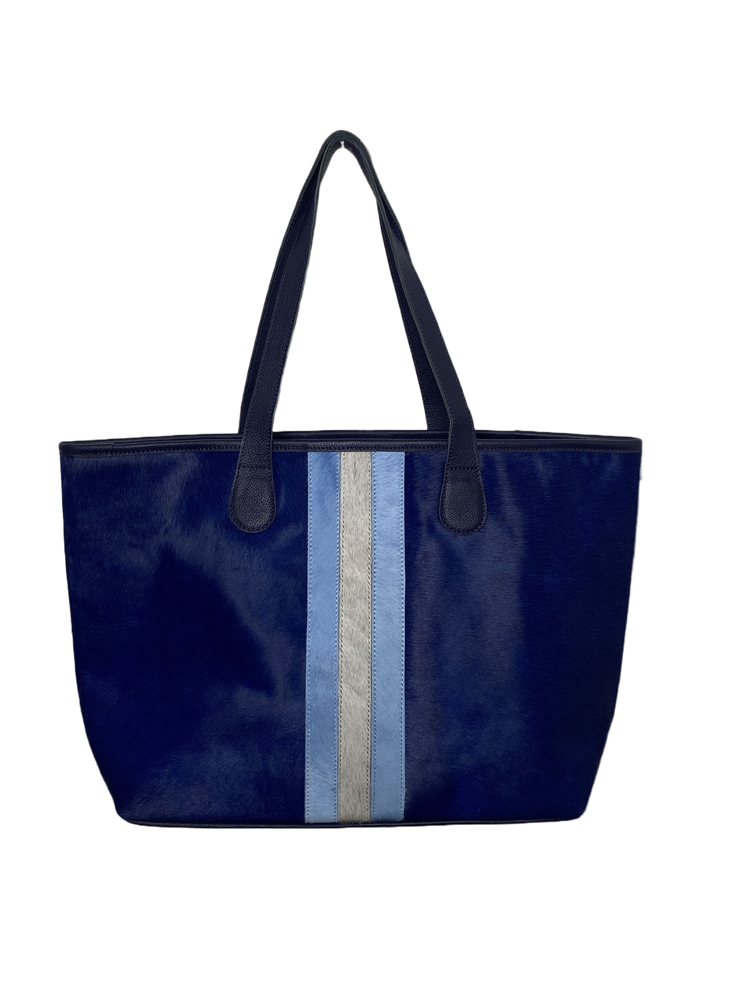 Baby Blue and Navy Stripe Tote — Parker & Hyde
