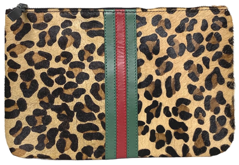 animal print clutch