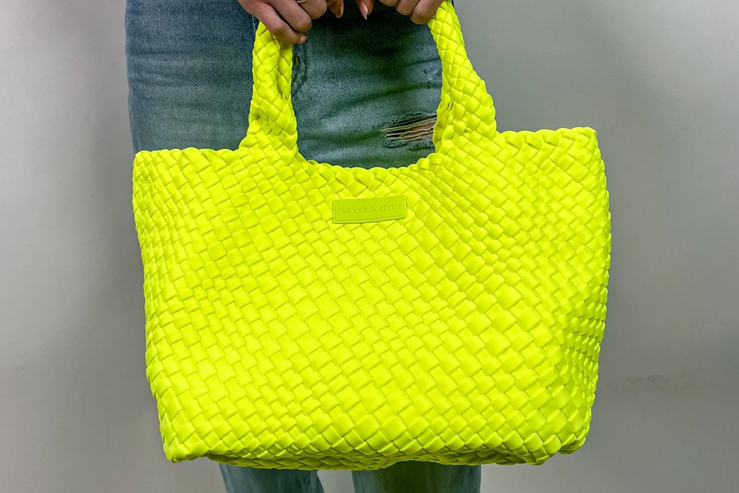 NEW AVEC BAG women\'s nylon string bag in neon yellow Strobe Drawstring Crossbody Bag - Neon - 3 Styles Available  main image 4