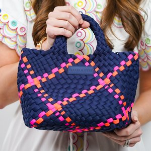 Neon Pink Classic Woven Tote — Parker & Hyde
