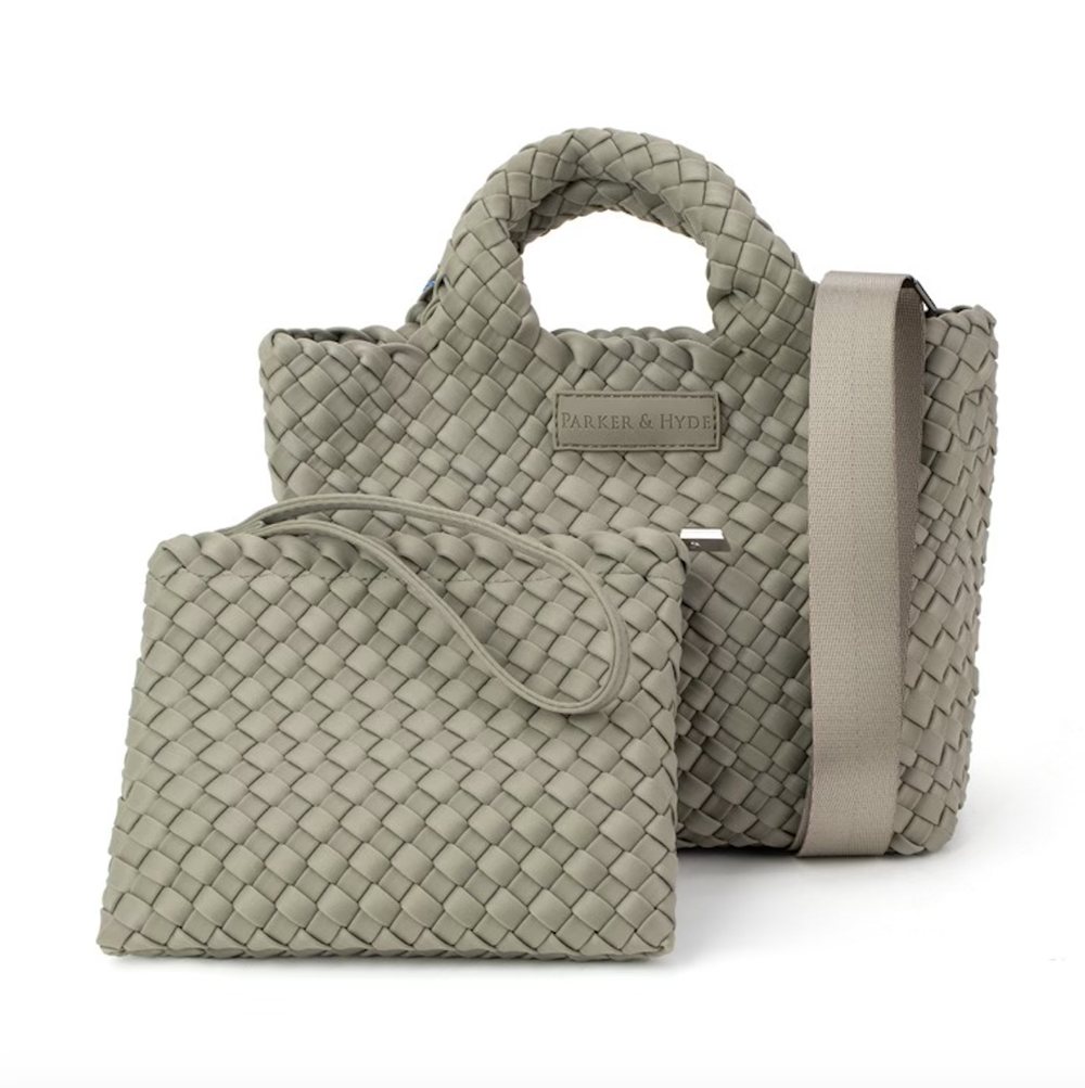 Woven Mini Tote in Stone — Parker & Hyde
