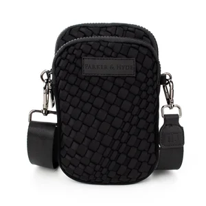 Woven City Crossbody in Black — Parker & Hyde display picture 2