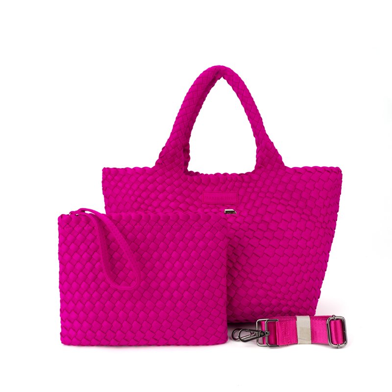Classic Woven Tote in Berry