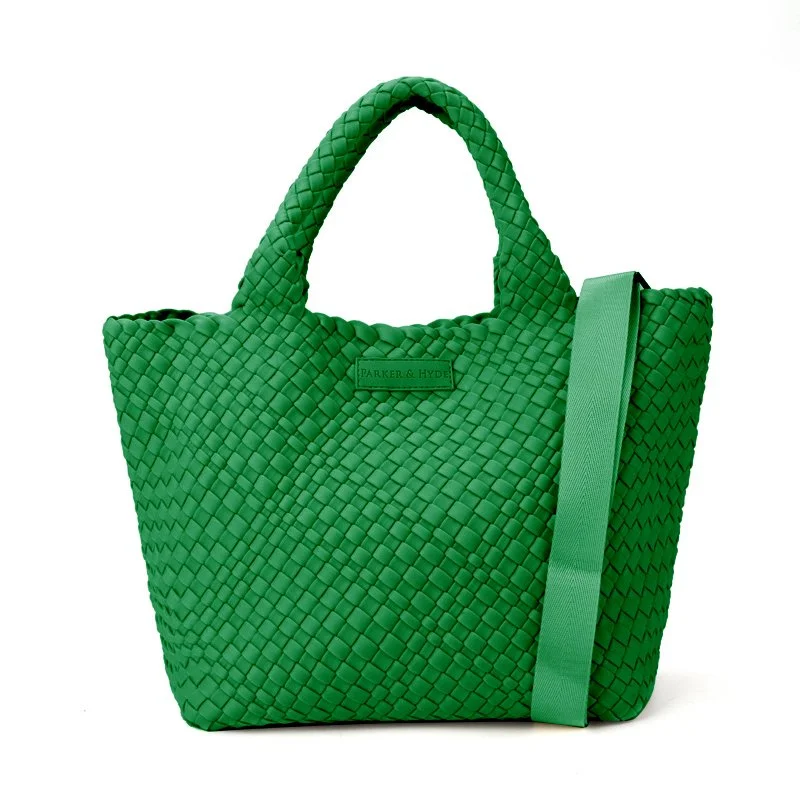 Classic Woven Tote in Kelly Green — Parker Hyde