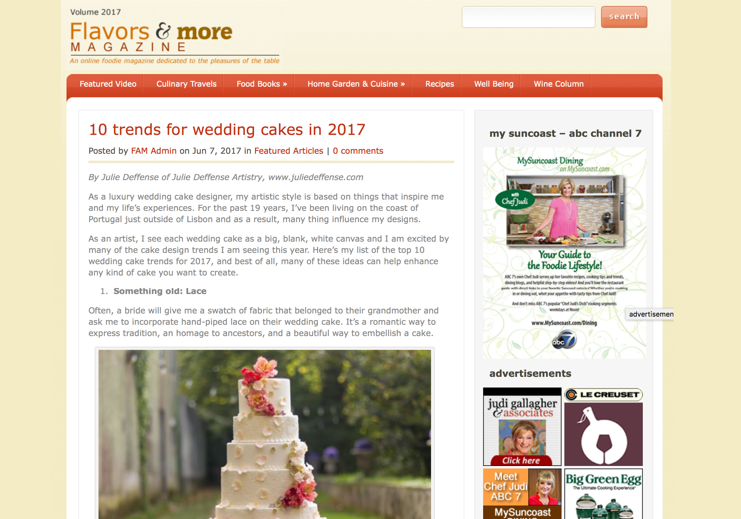 My Cooking Magazine: 10 trends for wedding cakes
