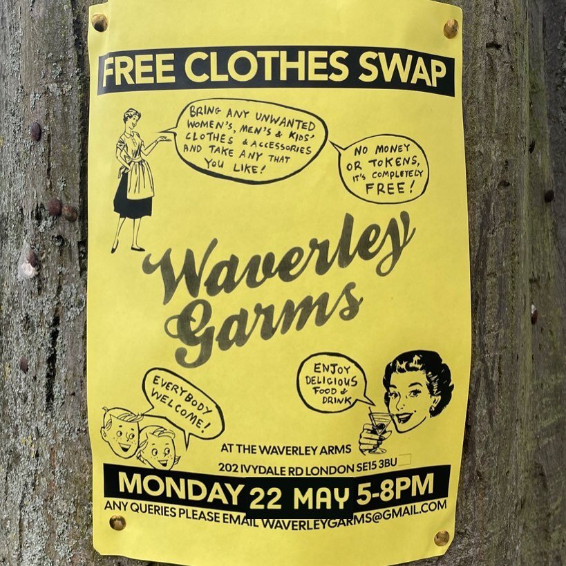 It&rsquo;s back on Monday! It&rsquo;s Waverley Garms, your local clothes swap from 5-8pm at The Waverley Arms! 🤩