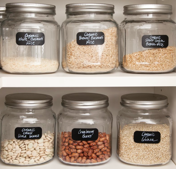'Family-style' storage & labels for everything!