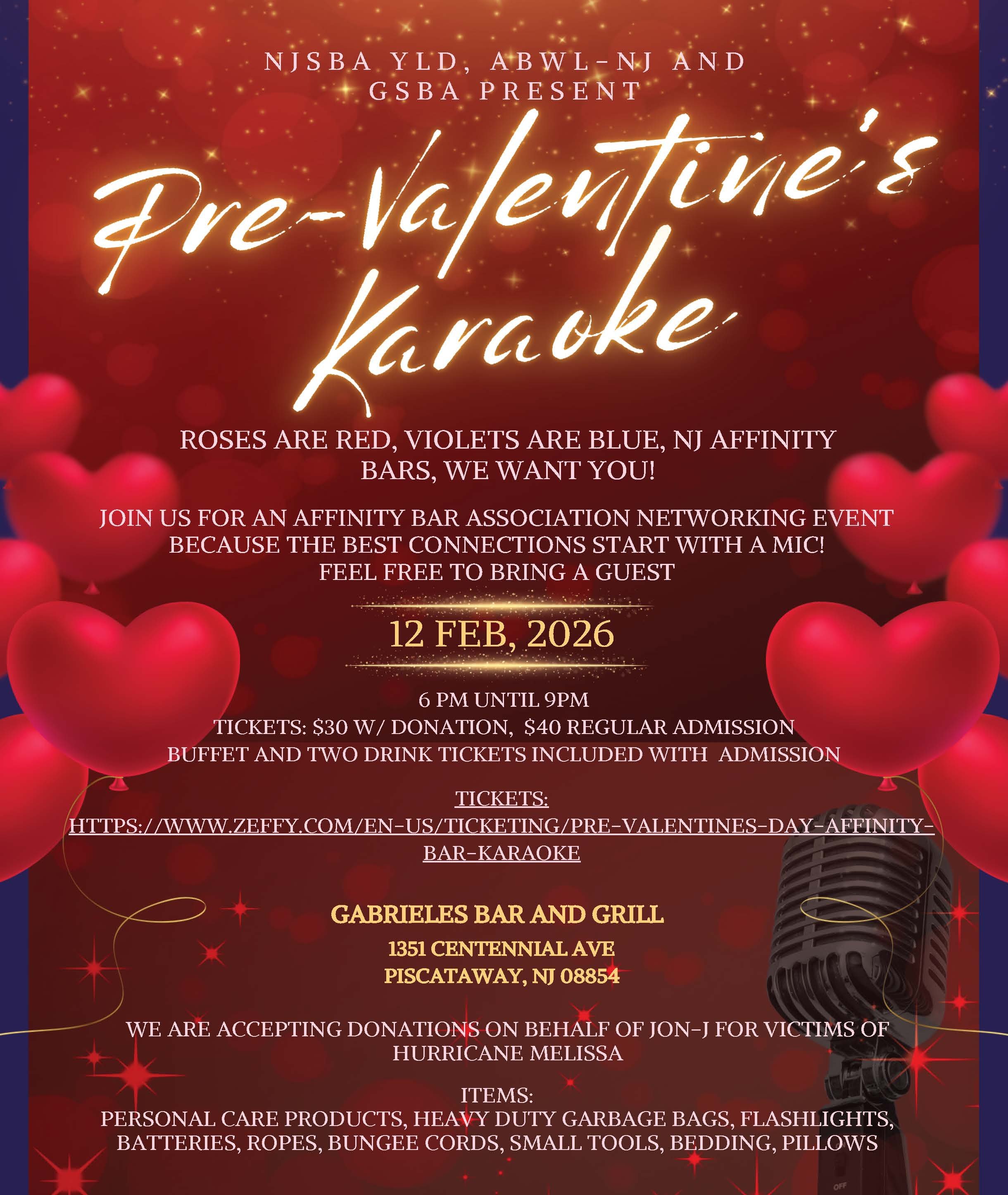 Pre-Valentine’s Day Affinity Bar Karaoke &amp; Networking Event