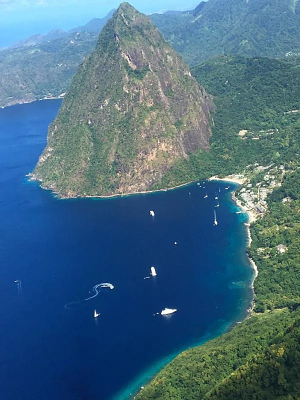 Aerial View of Petit Piton