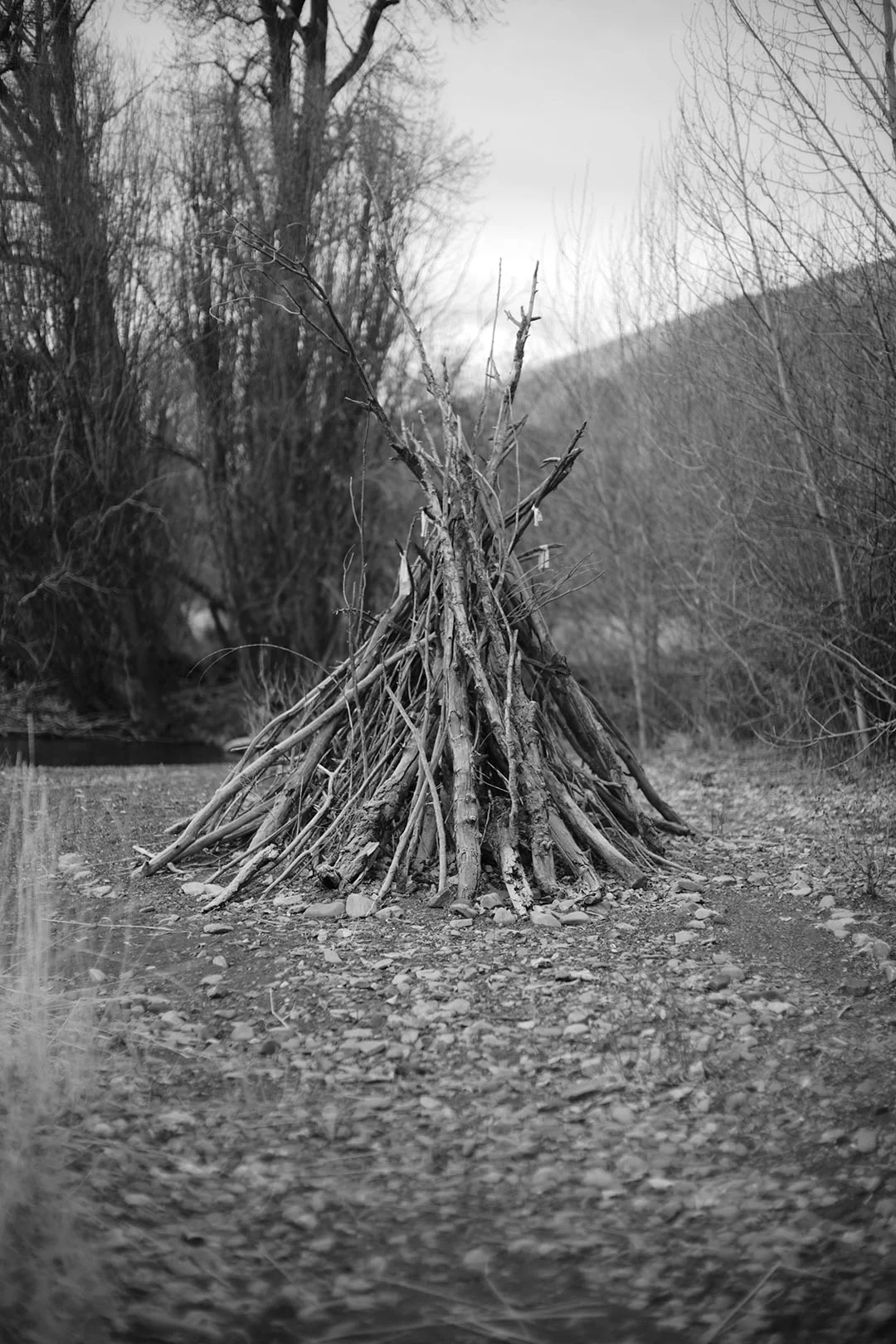 Trail Creek teepee, Fall 2018