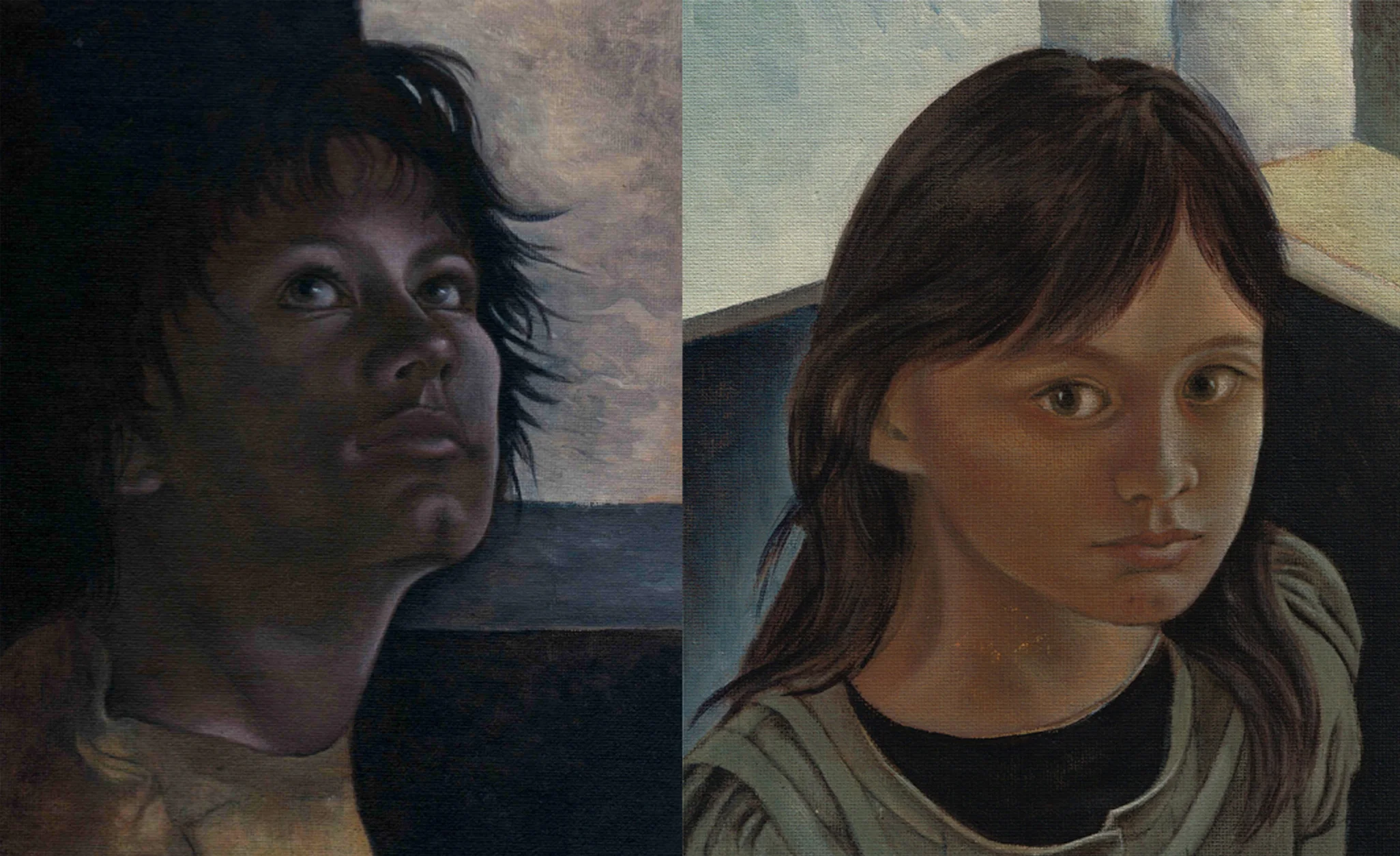 Portait 1, 2011 (Acrylic paint) / Portait 2, 2010 (Acrylic paint).