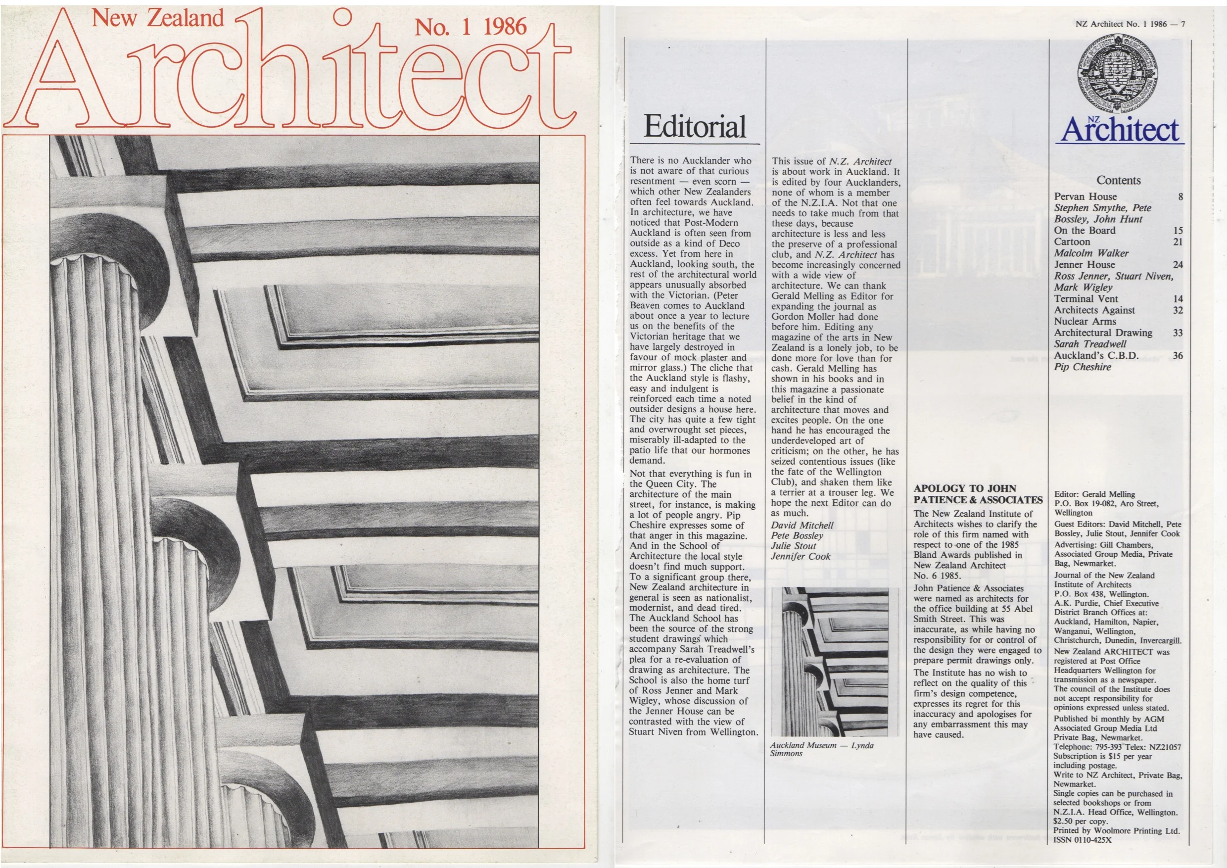Auckland Museum Drawings (1986)