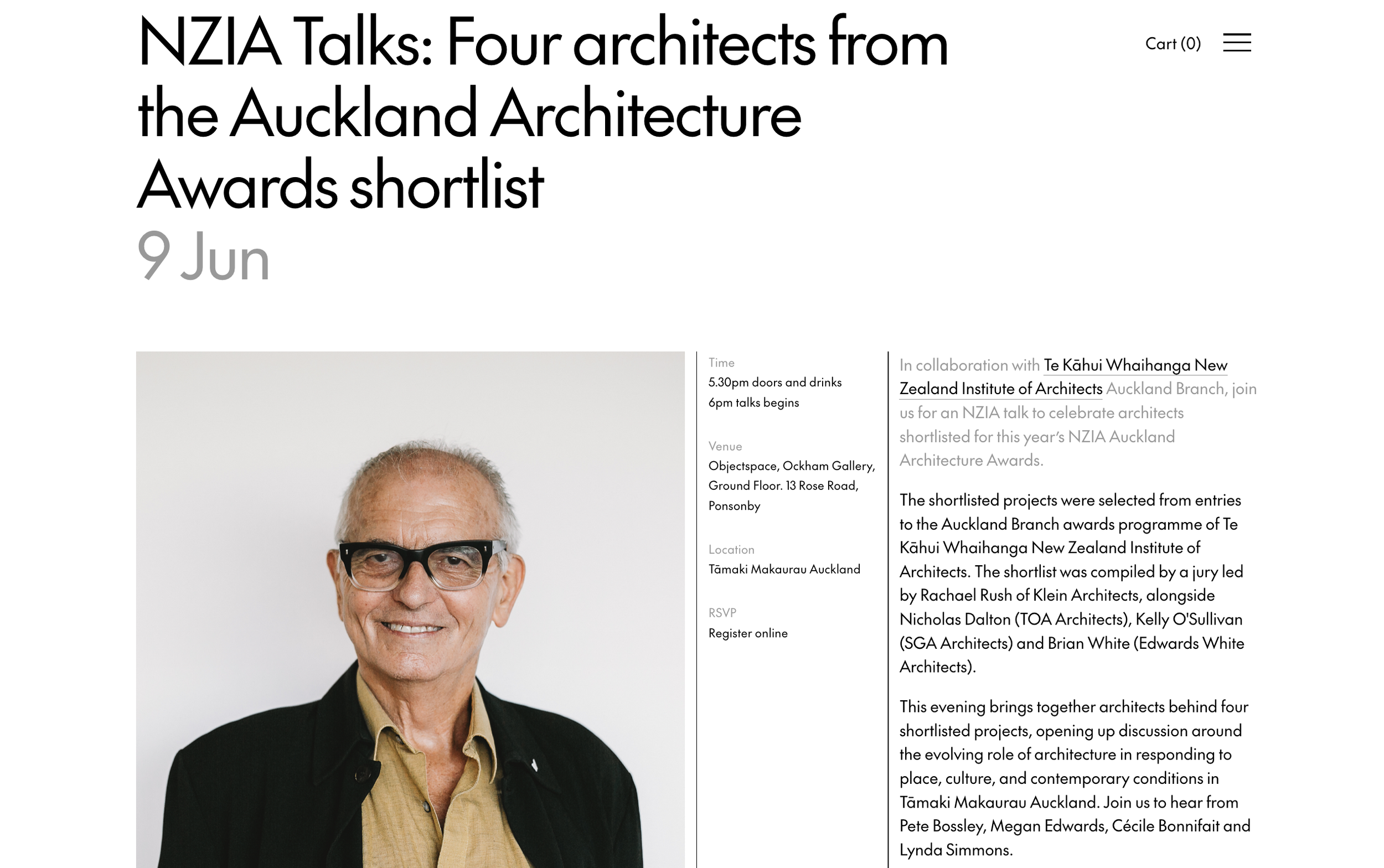 NZIA Talks @ Objectspace: Four Architects from the Auckland Architecture Shortlist