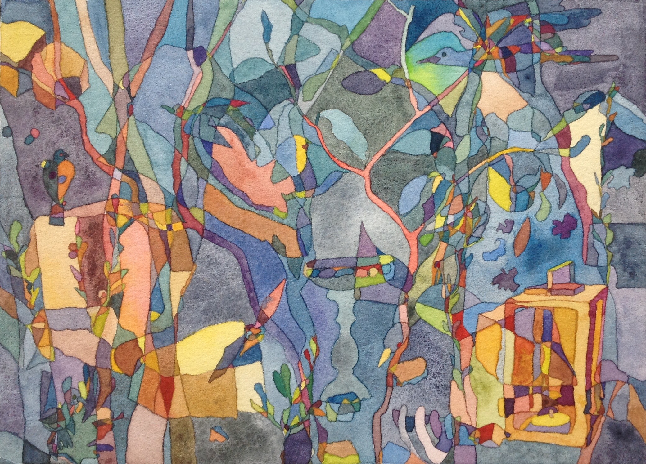 Summer in New Years Gully, 2017 Watercolour on paper Image: 18cm x 25cm