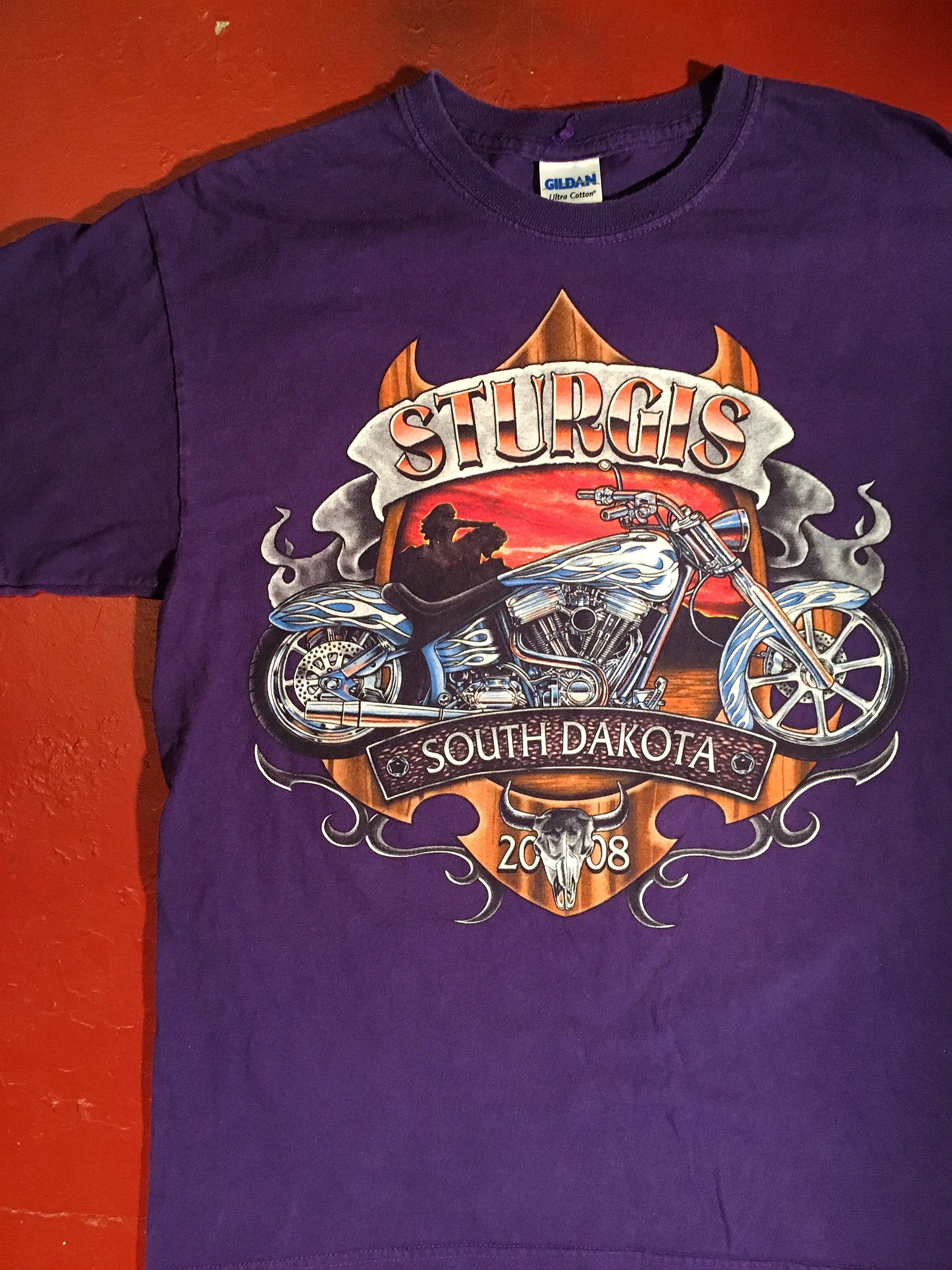 Bright Purple Sturgis Motorcycle T-Shirt