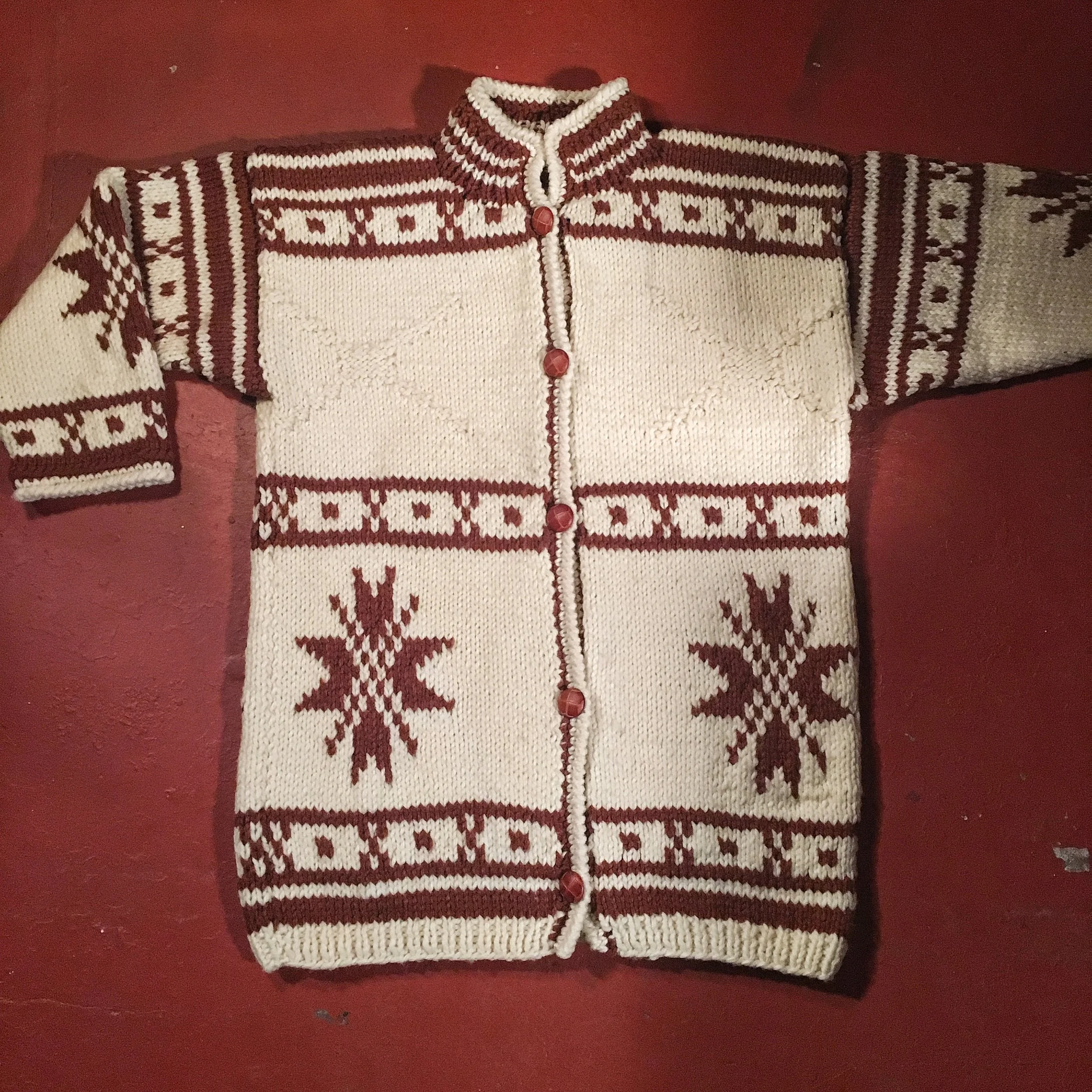 Vintage 70's Patterned Cardigan