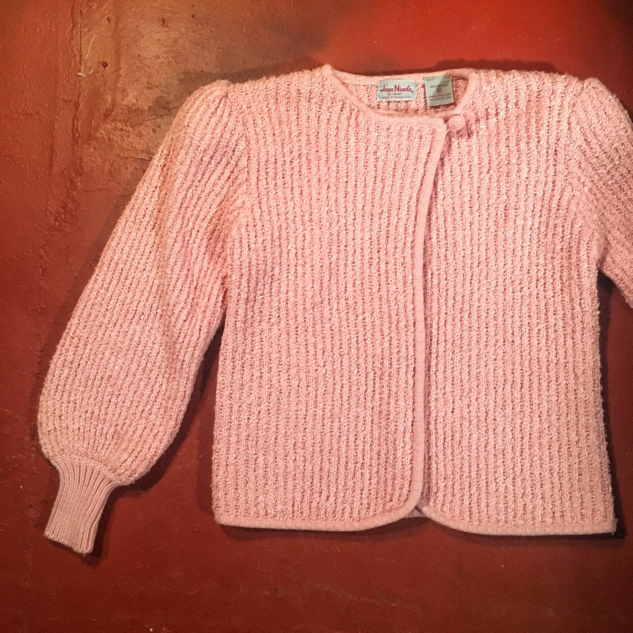 Pink Puffy Cardigan
