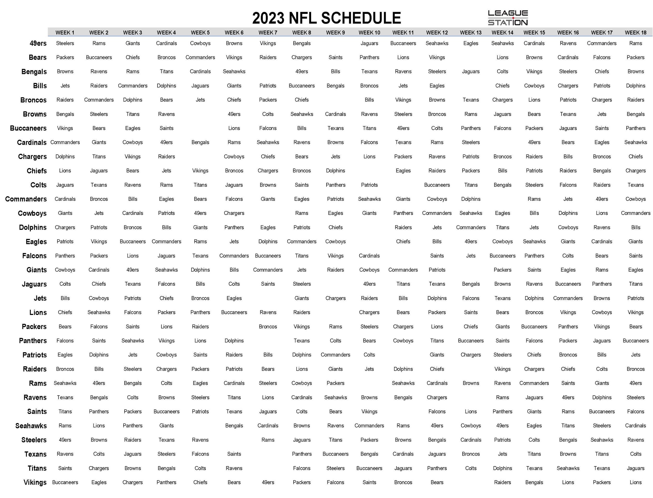 NFL Schedule